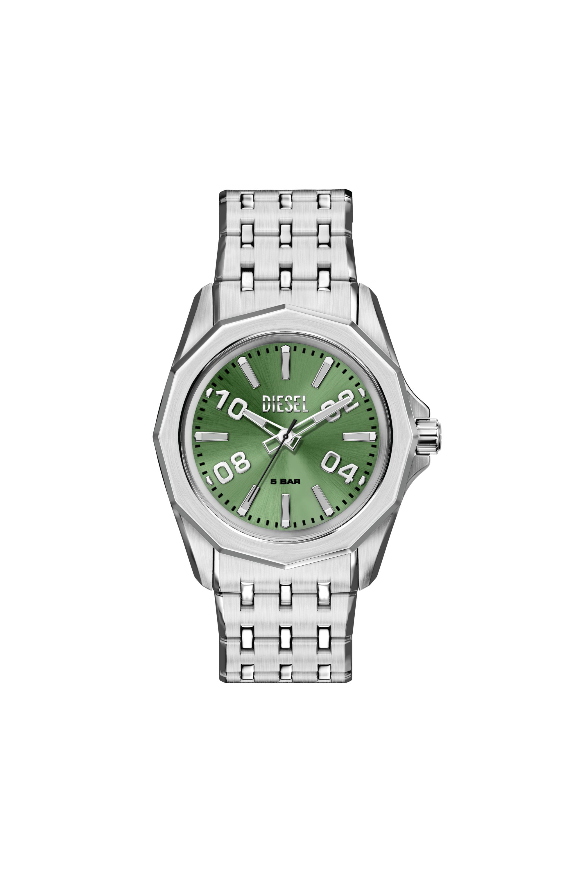 Diesel - DZ2237 WATCH, Montre Stinger en acier inoxydable Homme in Gris argent&eacute; - 1