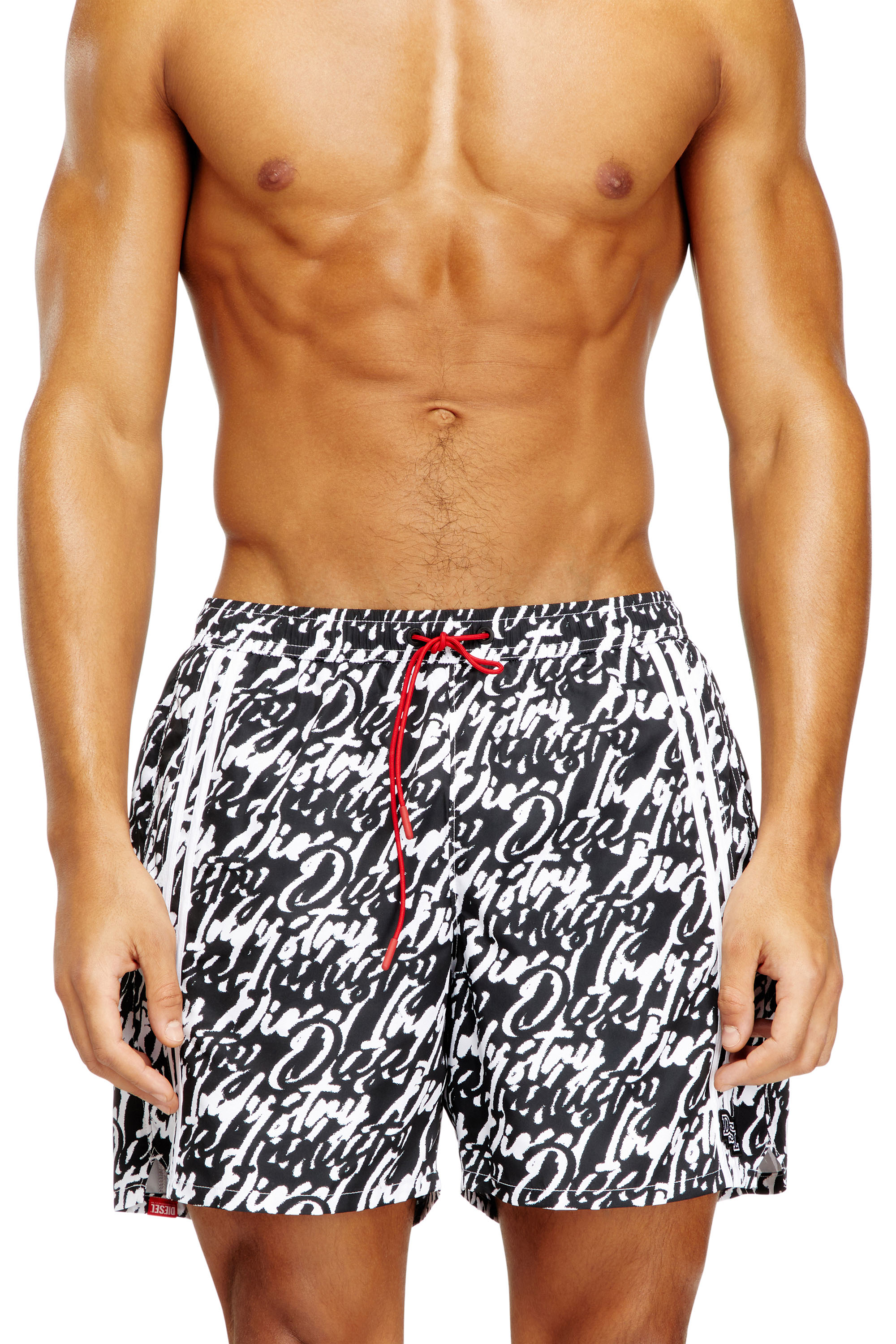 Diesel - SOCCER-41-D-POP, Shorts de bain avec imprimé logo intégral Homme in ToBeDefined - 2