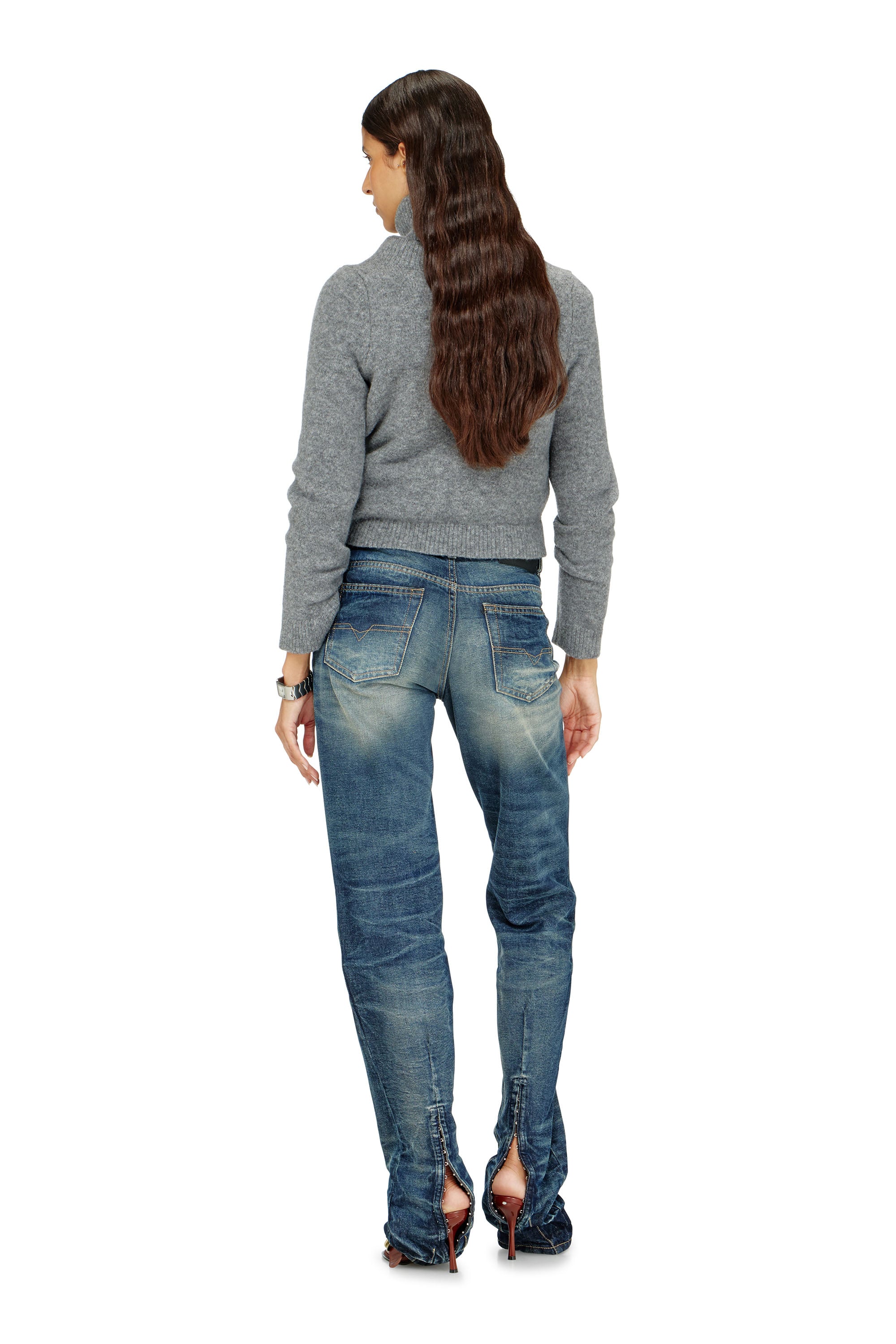 Diesel - Regular Jeans D-Heel 0DBFC Femme, Bleu moyen - Image 1