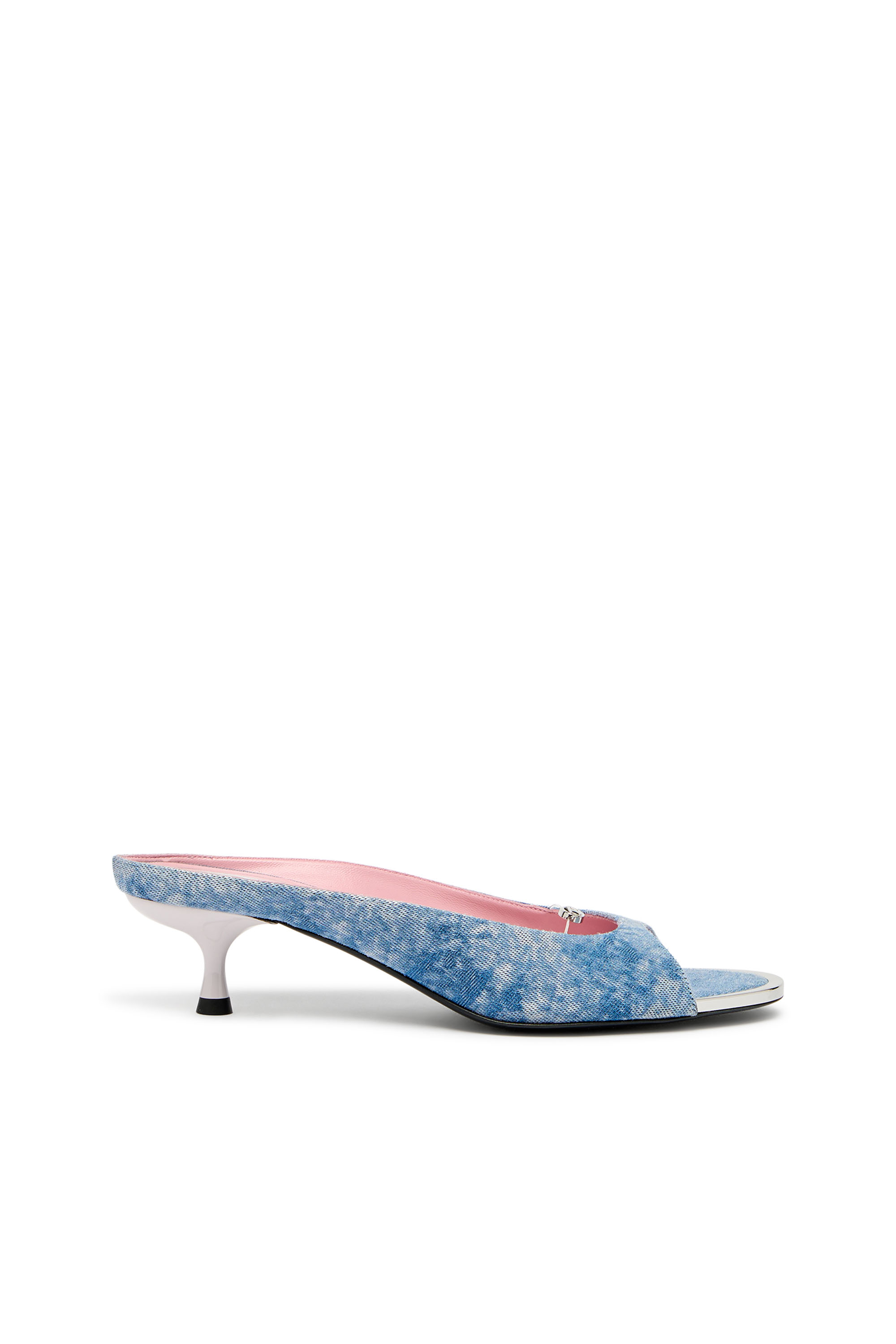 Diesel - D-DIAM'S-SA-40, D-Diam&rsquo;s-Mule en denim Low avec Oval D flottant Femme in Bleu - 1