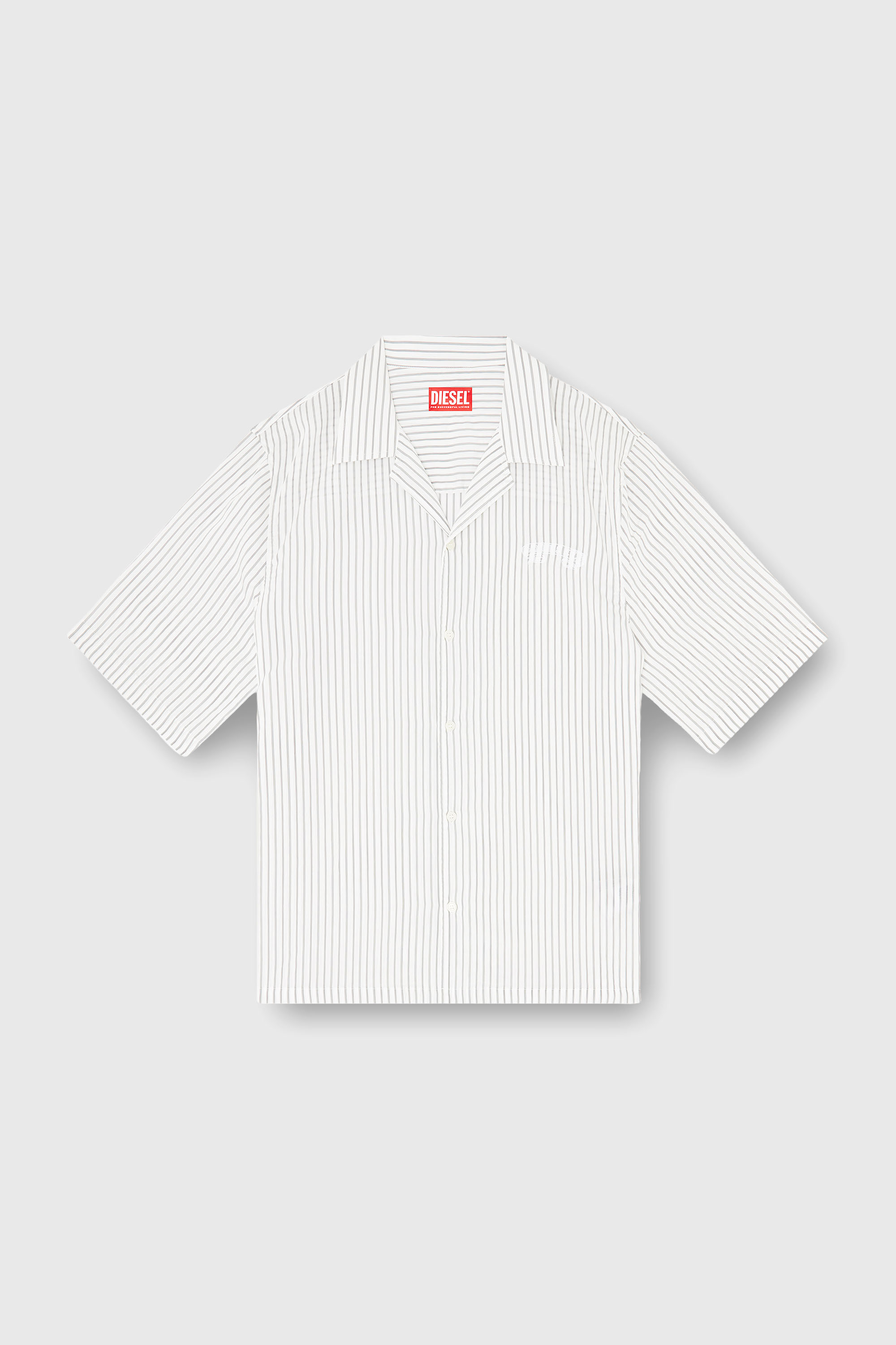Diesel - S-MAC-EFBV, Chemise &agrave; manches courtes en modal &agrave; rayures fines Homme in Polychrome - 2