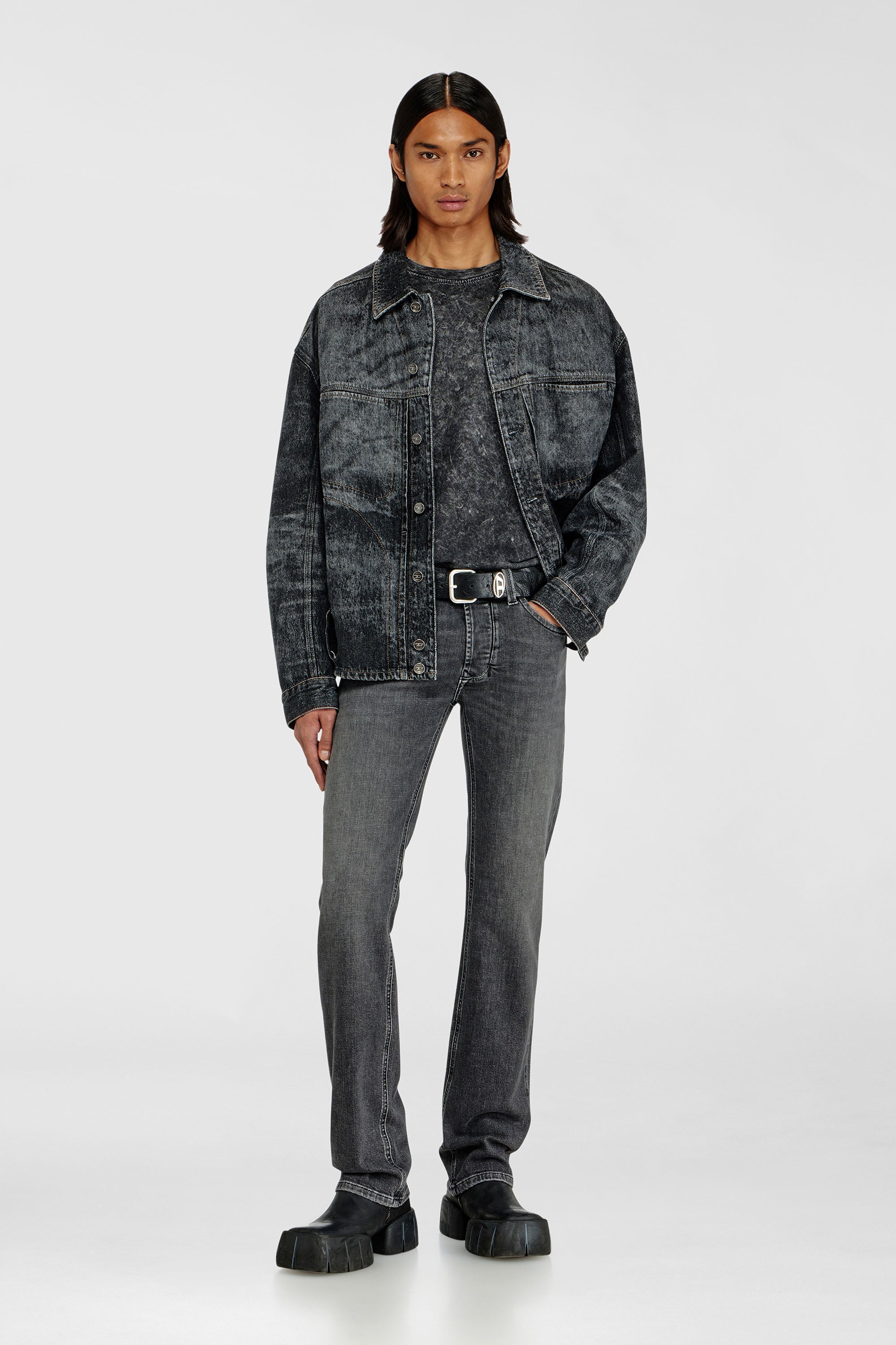 Diesel - Regular Jeans 1985 Larkee 0HDBD Homme, Noir/Gris fonc&eacute; - Image 2