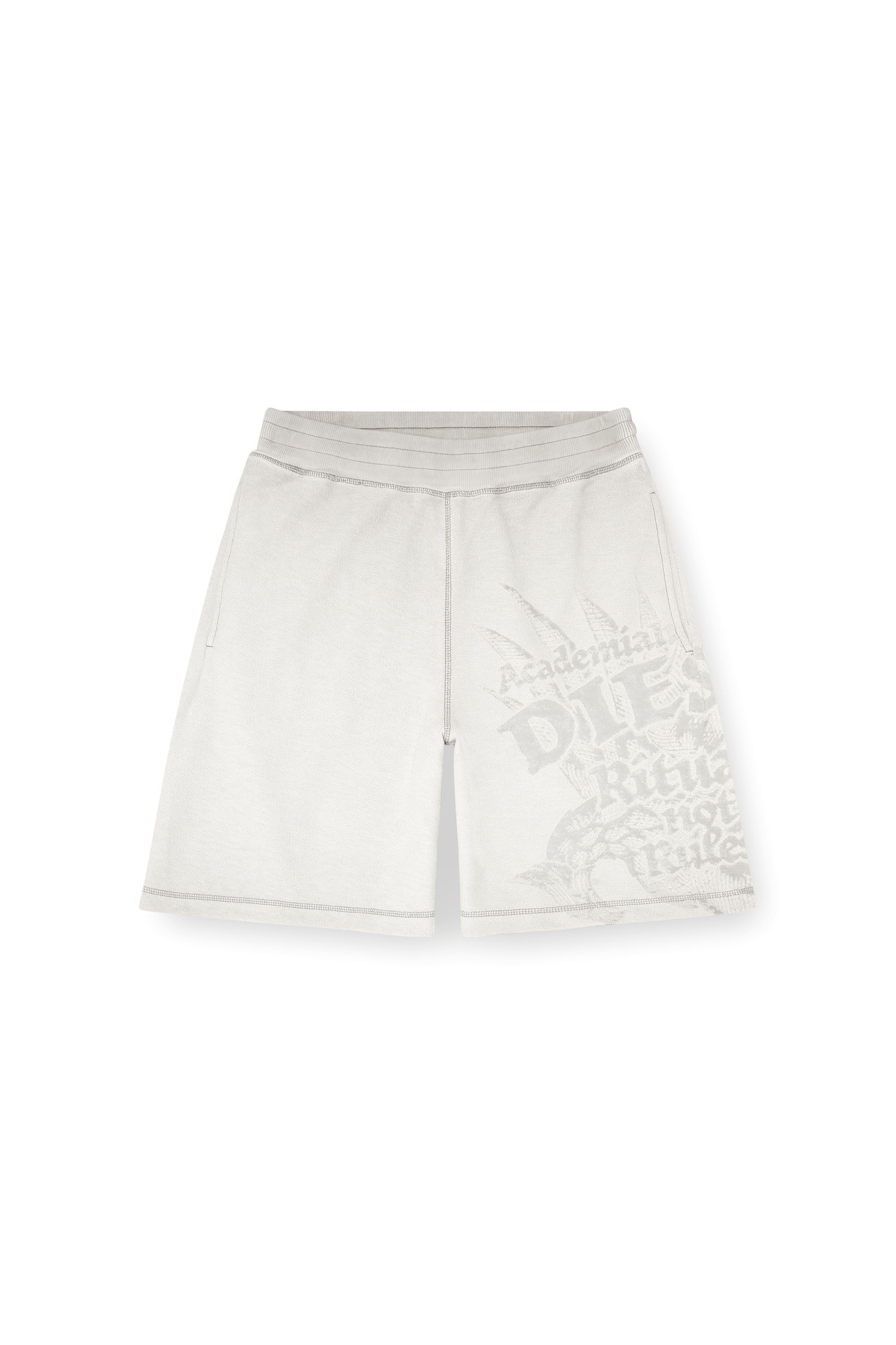 Diesel - P-RAWCROW, Short pants avec motifs d&eacute;vor&eacute; Homme in Gris - 4