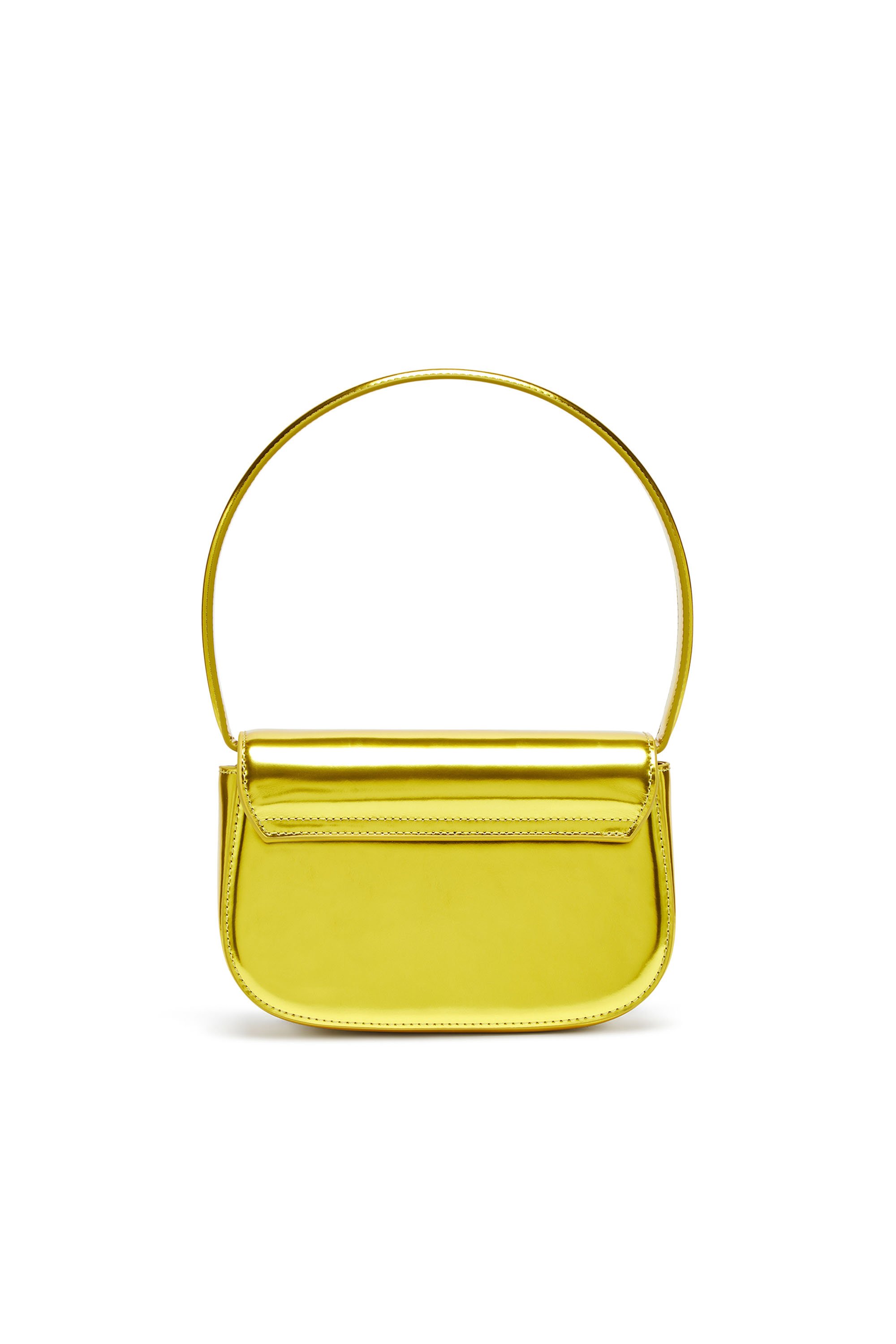 Diesel - 1DR, 1DR-Sac iconique à bandoulière en cuir effet miroir Femme in Jaune - 2