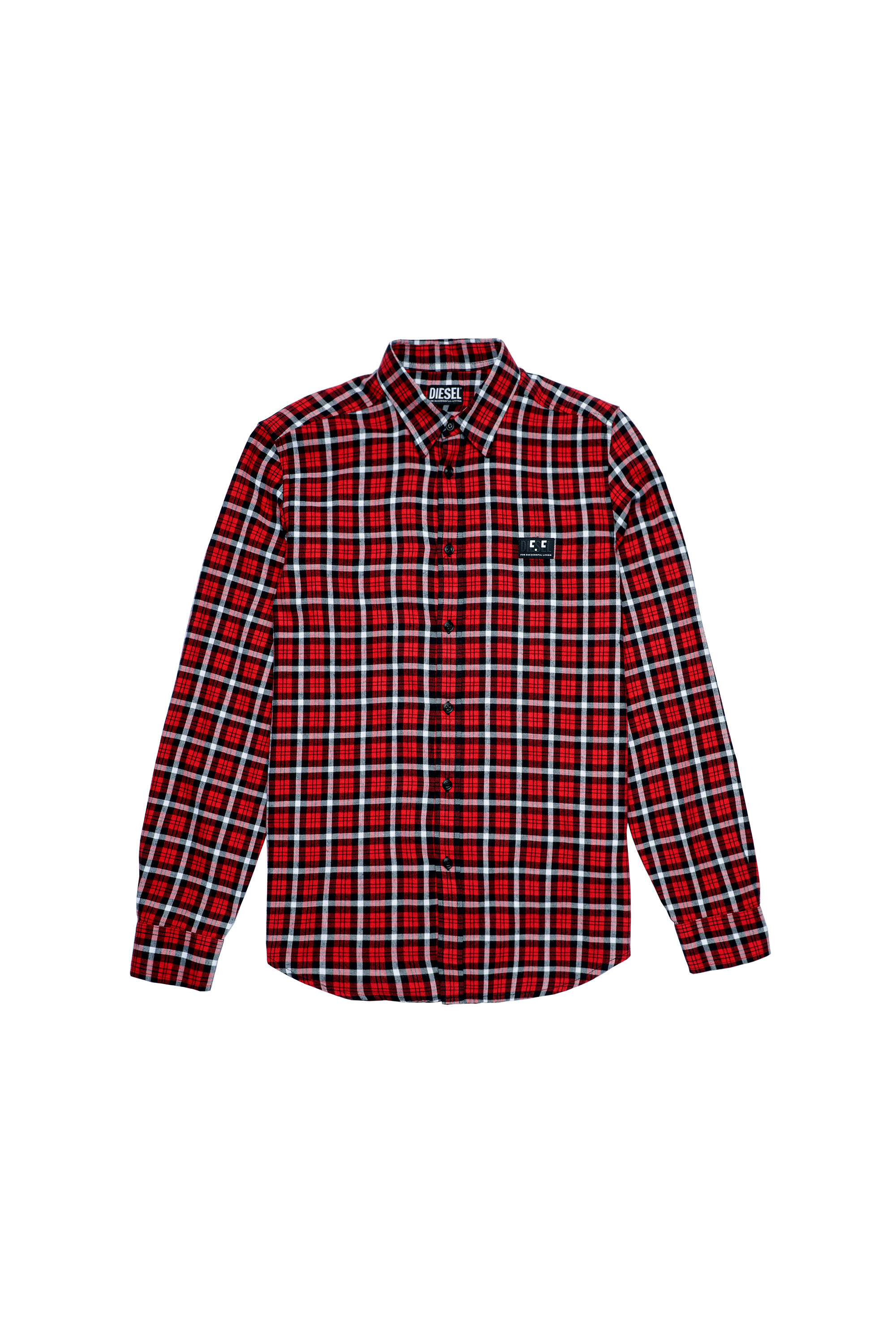 S-MOI-CHK-A, Rouge/Blanc - Chemises