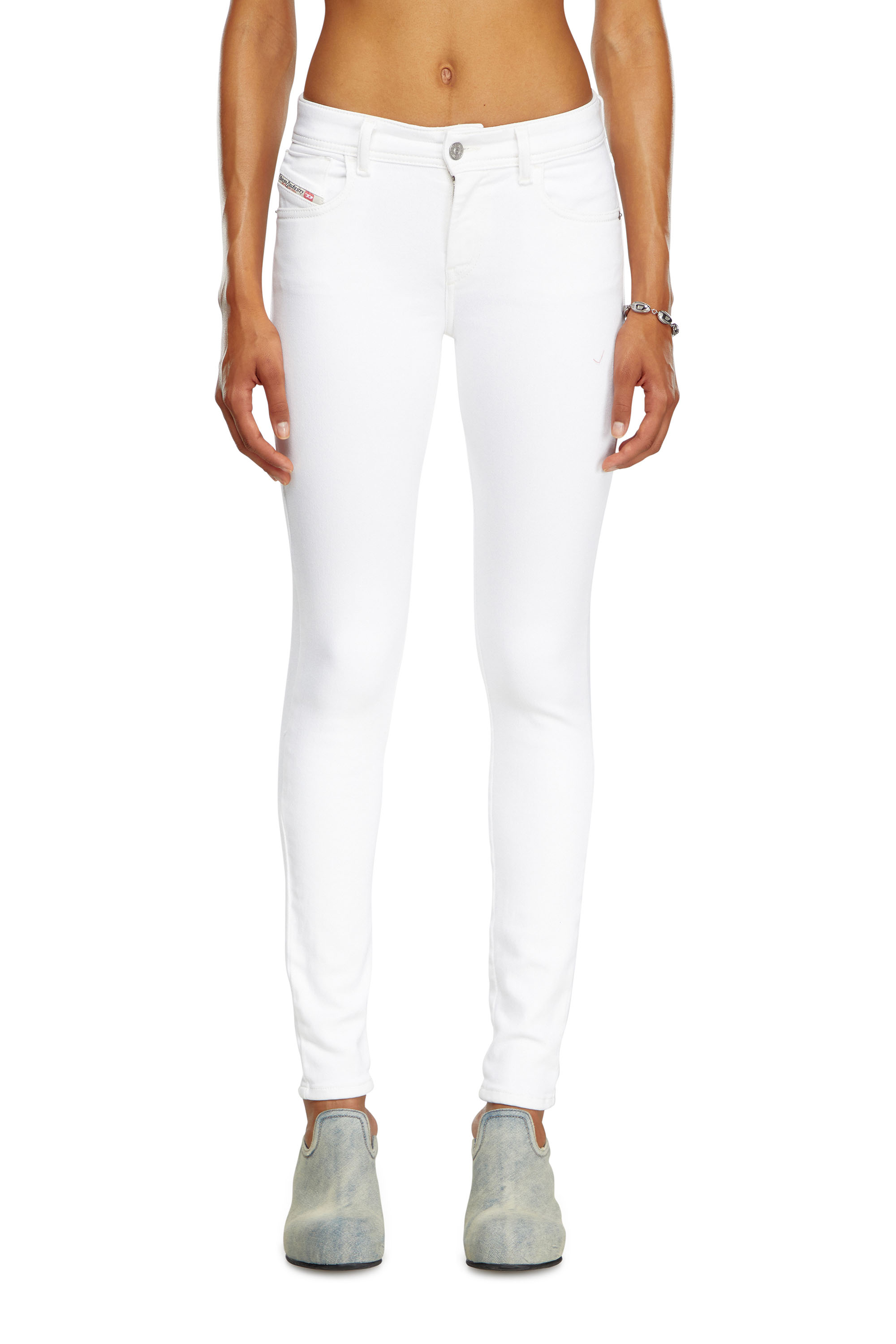 Diesel - Femme Super skinny Jeans 2017 Slandy 09F90, Blanc - Image 1