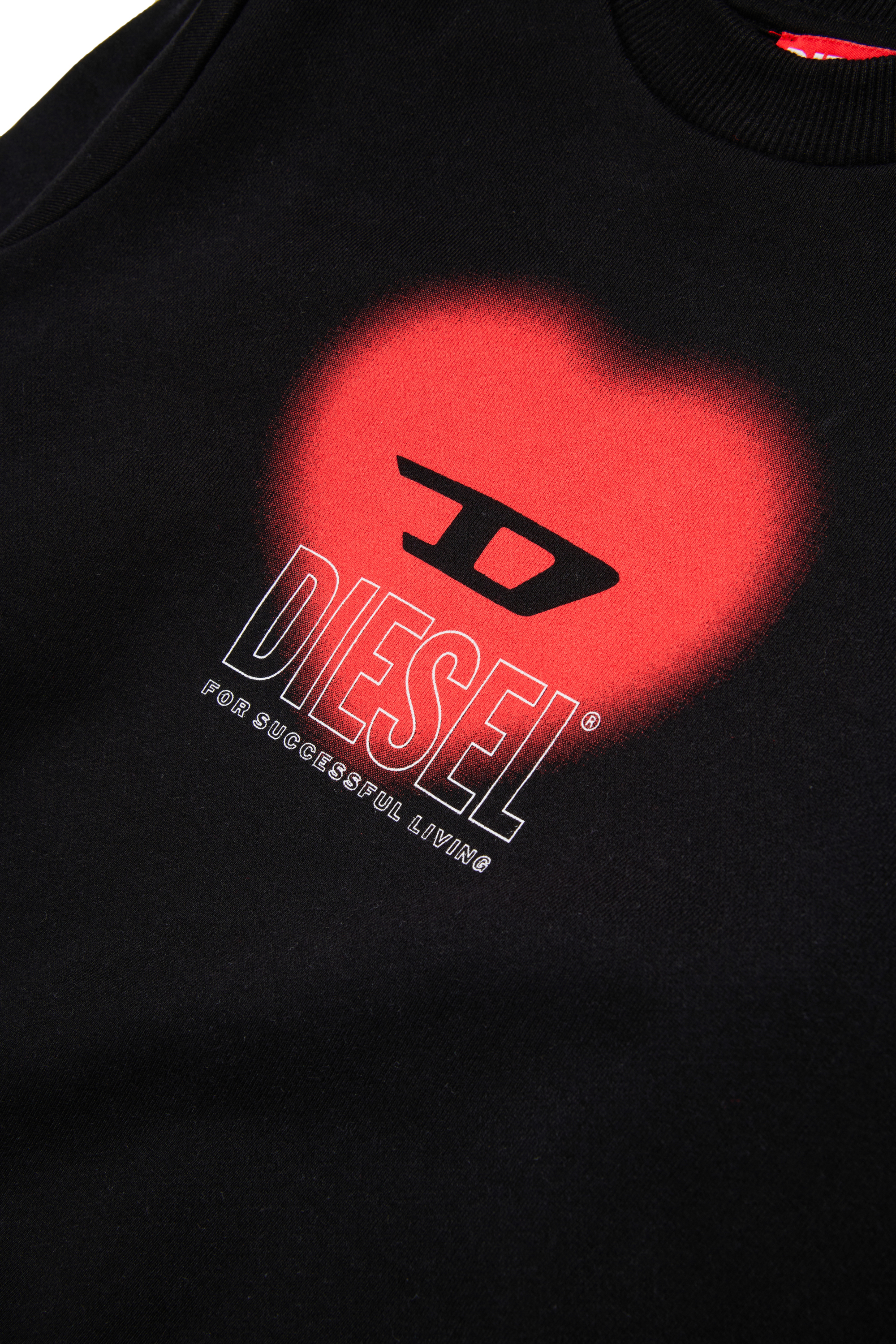 Diesel - SCACUORE, Sweat-shirt avec logo cœur Femme in Noir - 3