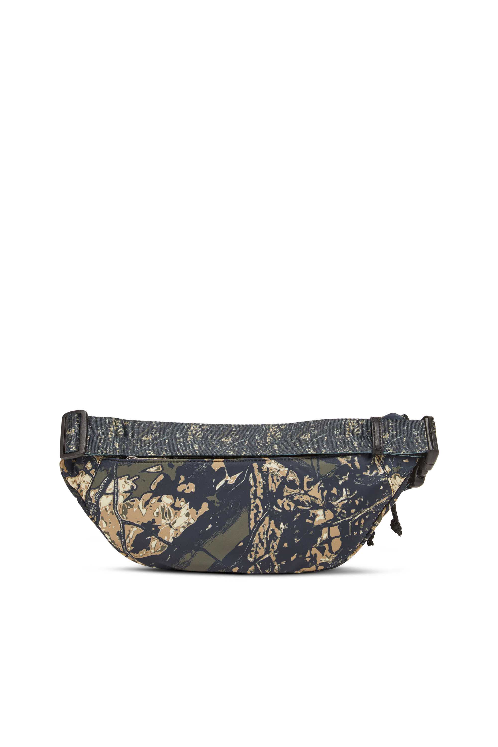 Diesel - D-PACK BELTBAG X, Belt bag in camo-print fabric Mixte in Vert - 2