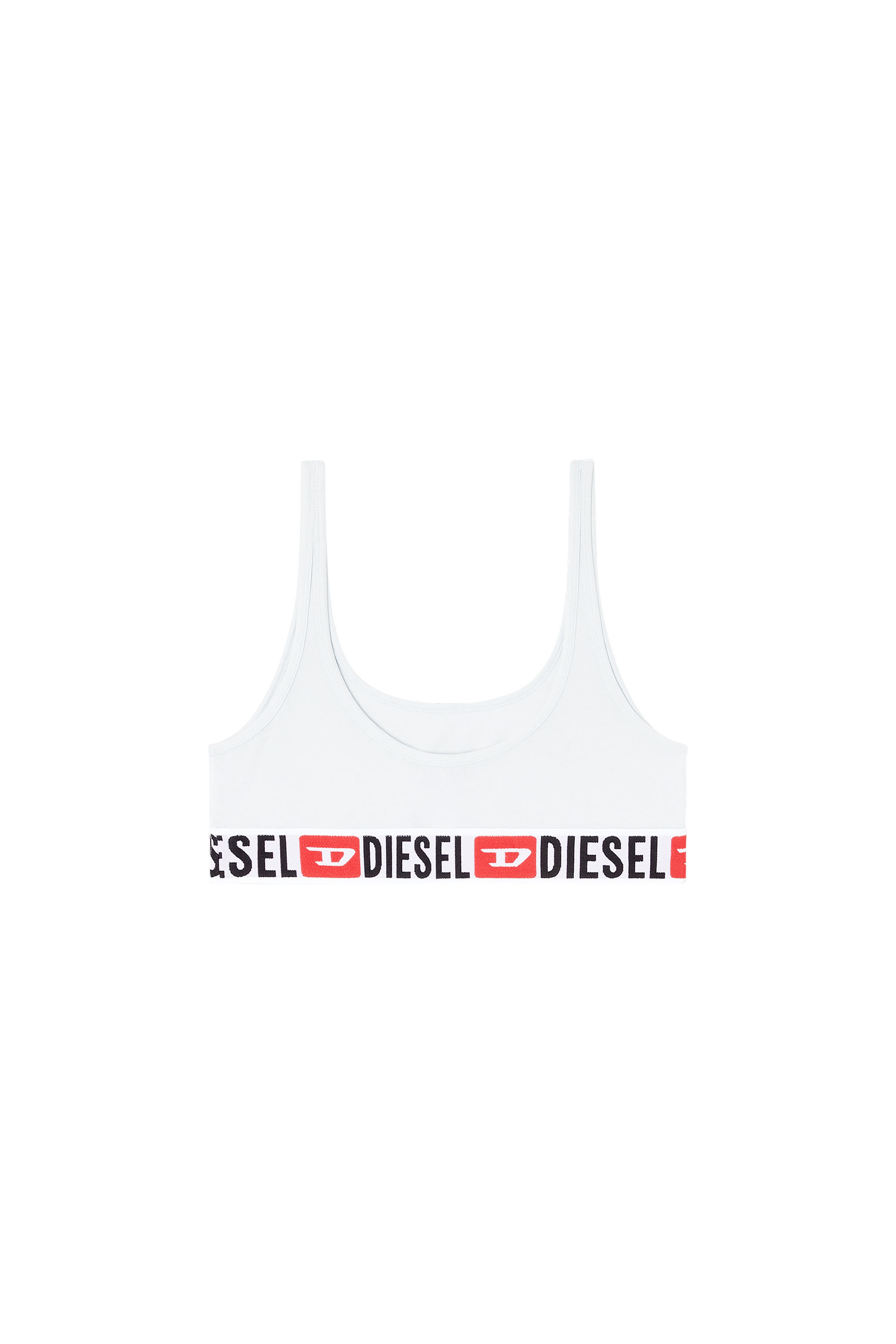 Diesel - UFSB-ORIBA, Bralette avec bande logo Femme in Gris - 3