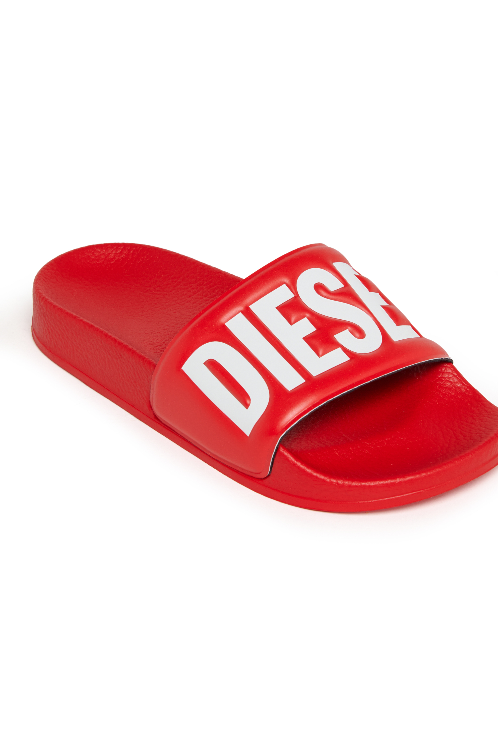 Diesel - SA-BWBISQOF, SA-BWBISQOF-Sliders avec logo emboss&eacute; Mixte in Rouge - 4