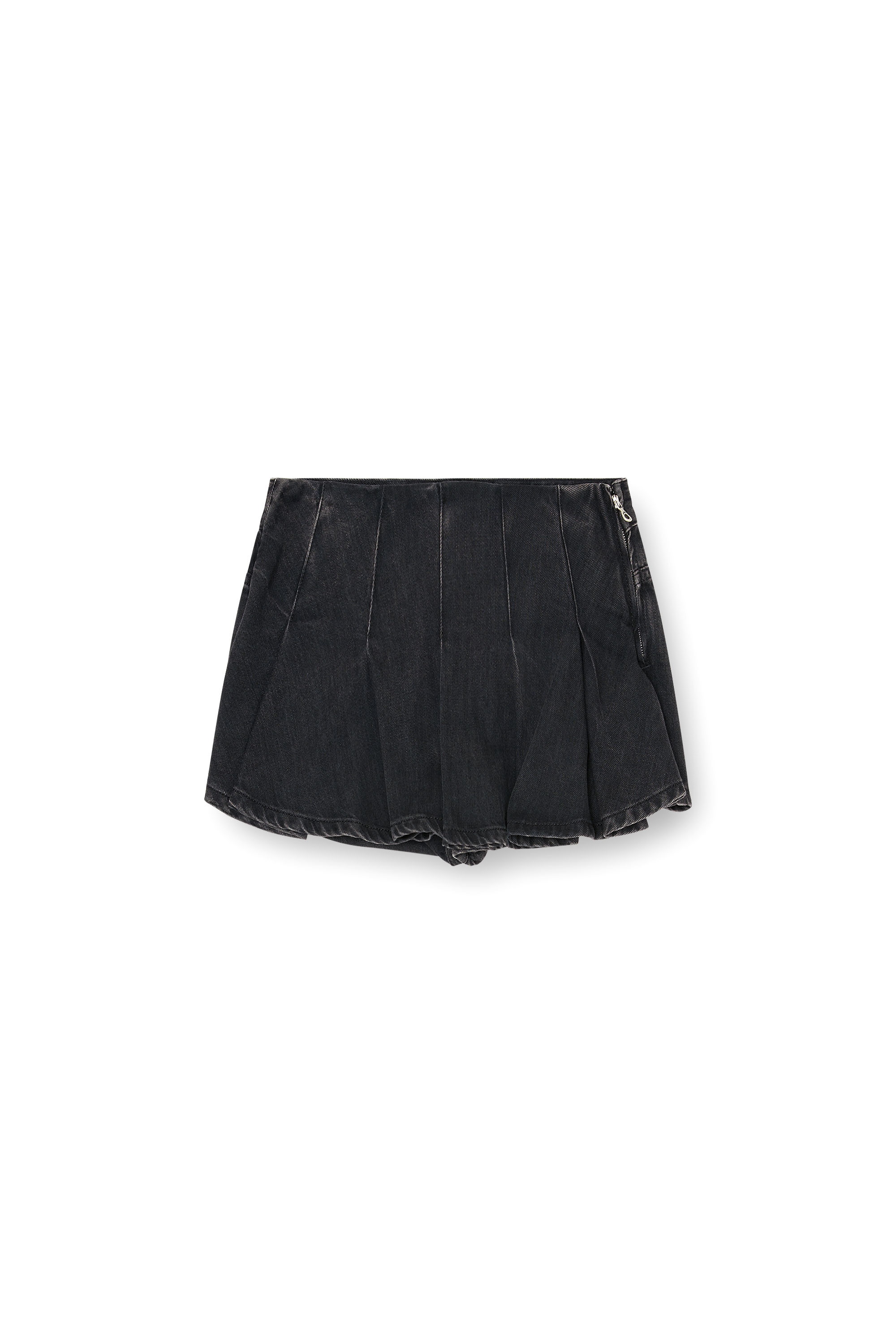 Diesel - DE-ROX, Short en denim Tencel avec devant pliss&eacute; Femme in ToBeDefined - 2