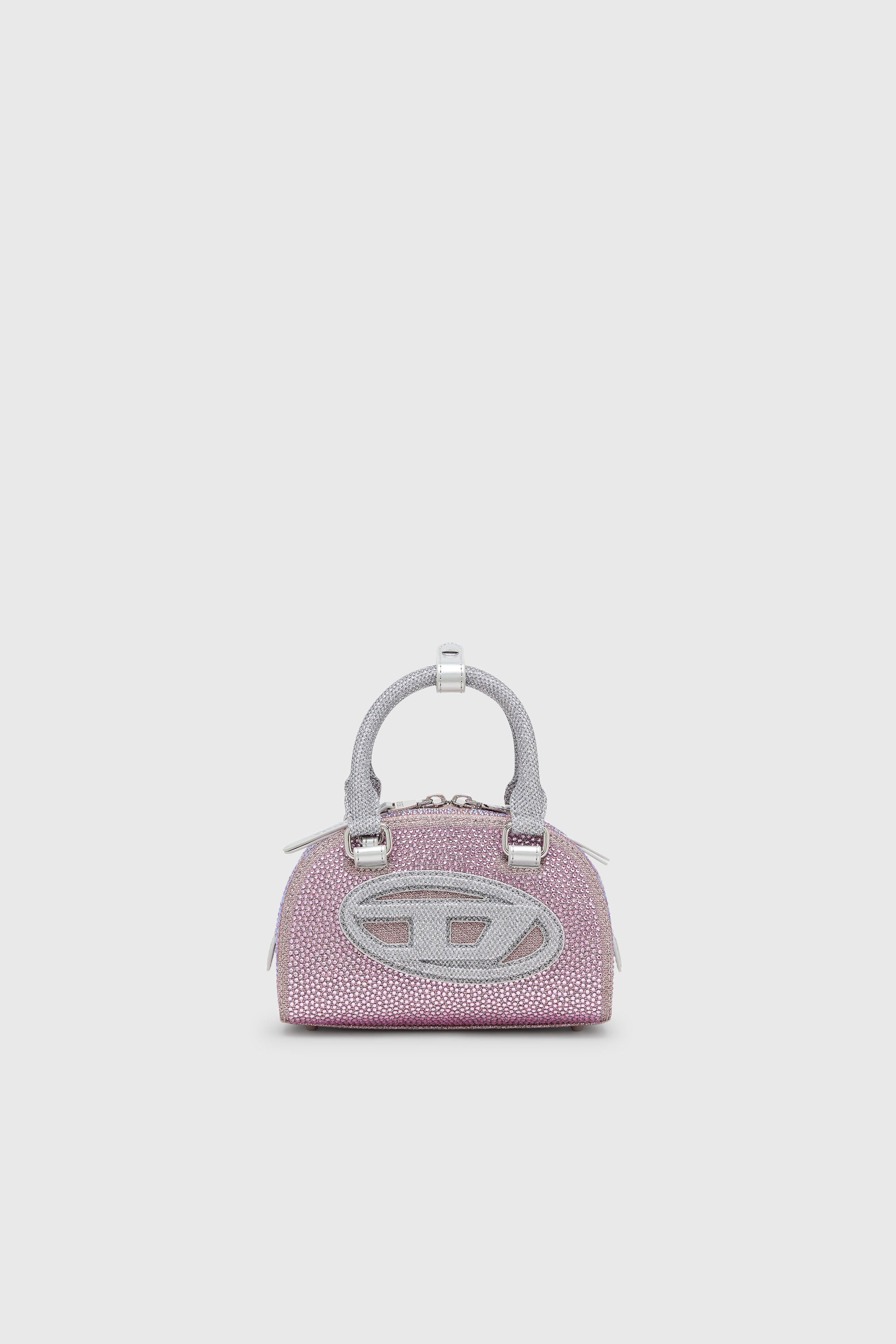 Diesel - 1DR DOME CROSSBODY, 1DR Dome - Petit sac bandouli&egrave;re en Lurex cristal Femme in Rose - 1