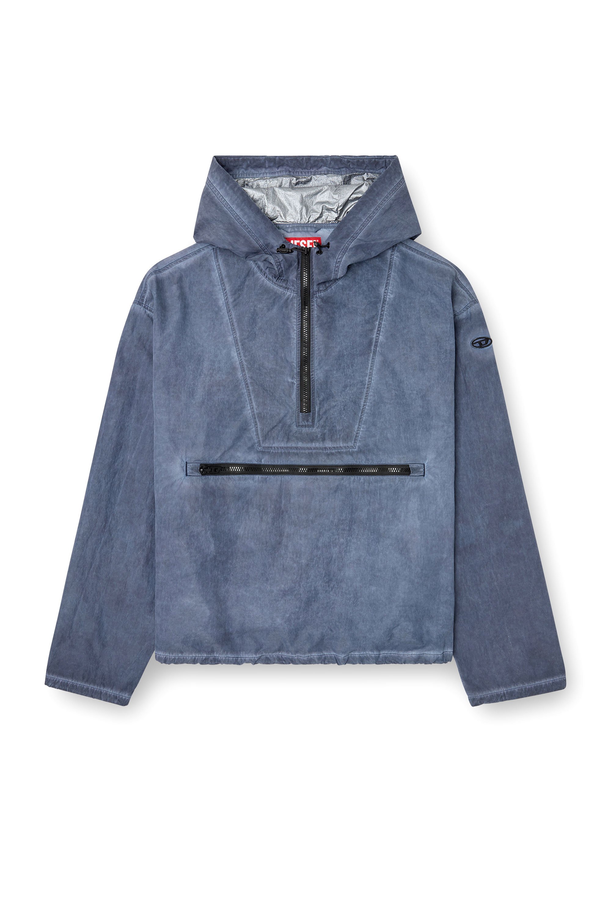 Diesel - J-NOODE-A, Veste anorak à capuche compressible Homme in Bleu - 3