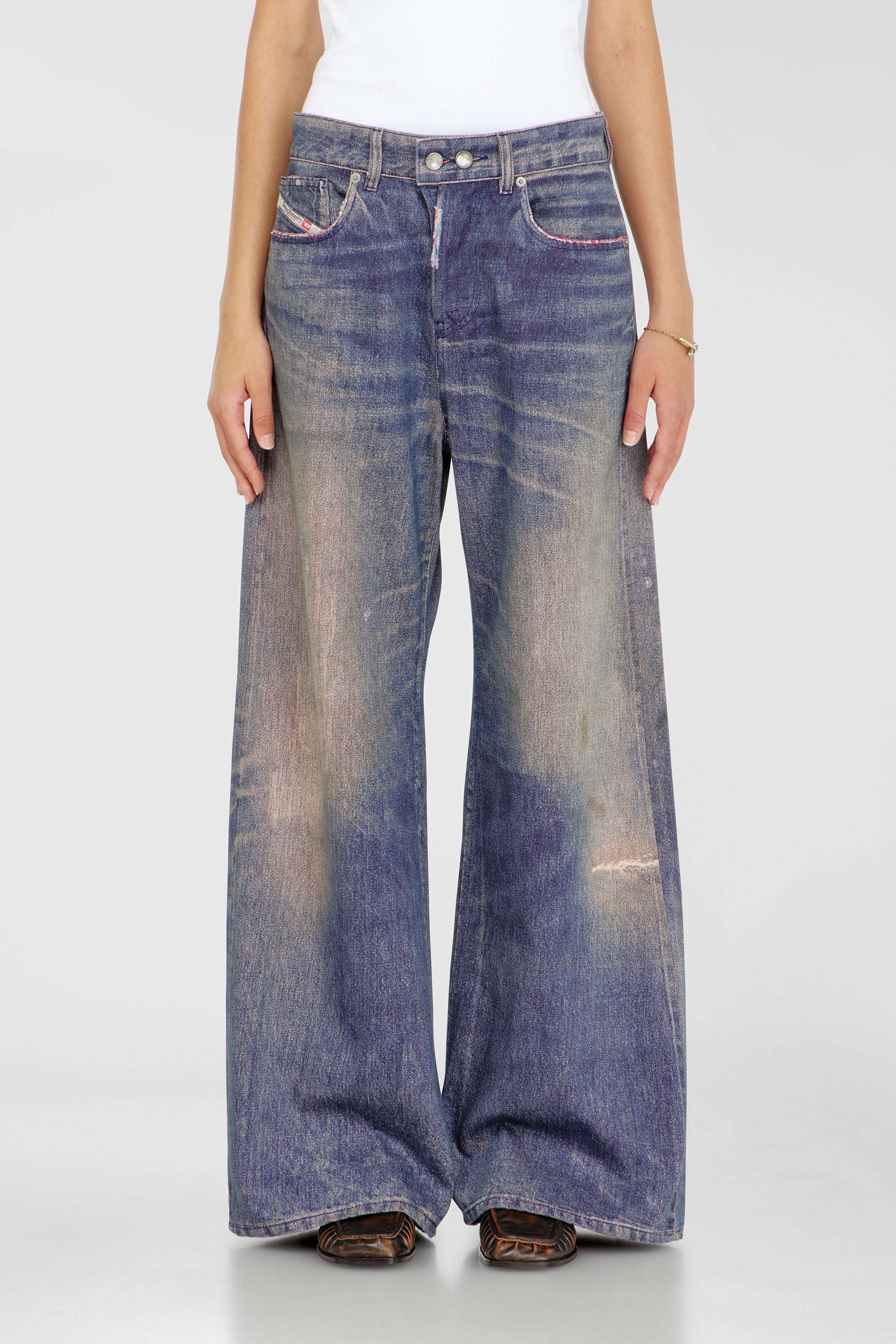 Diesel - Relaxed Jeans 1996 D-Sire 09P95 Femme, Bleu Fonc&eacute; - Image 1