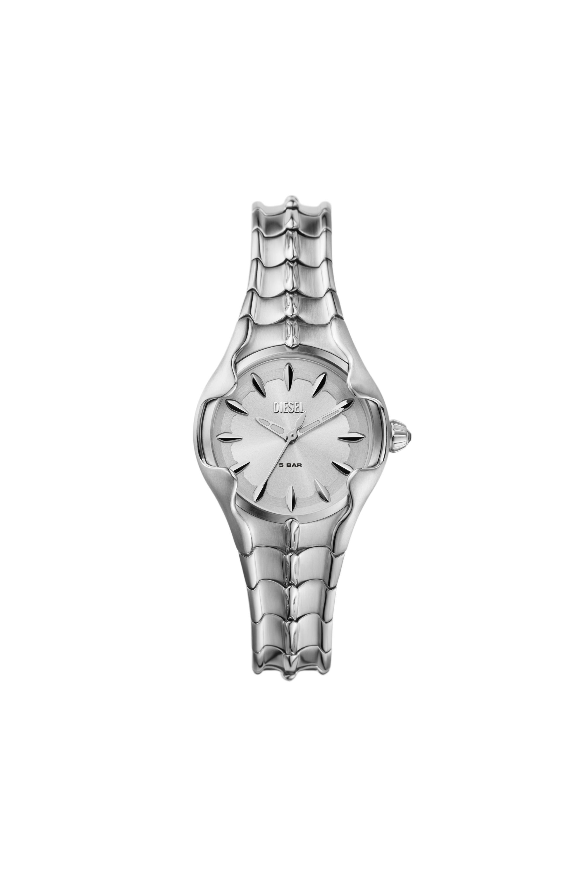 Diesel - DZ5605, Woman Vert three-hand stainless steel watch in Silver - Image 1