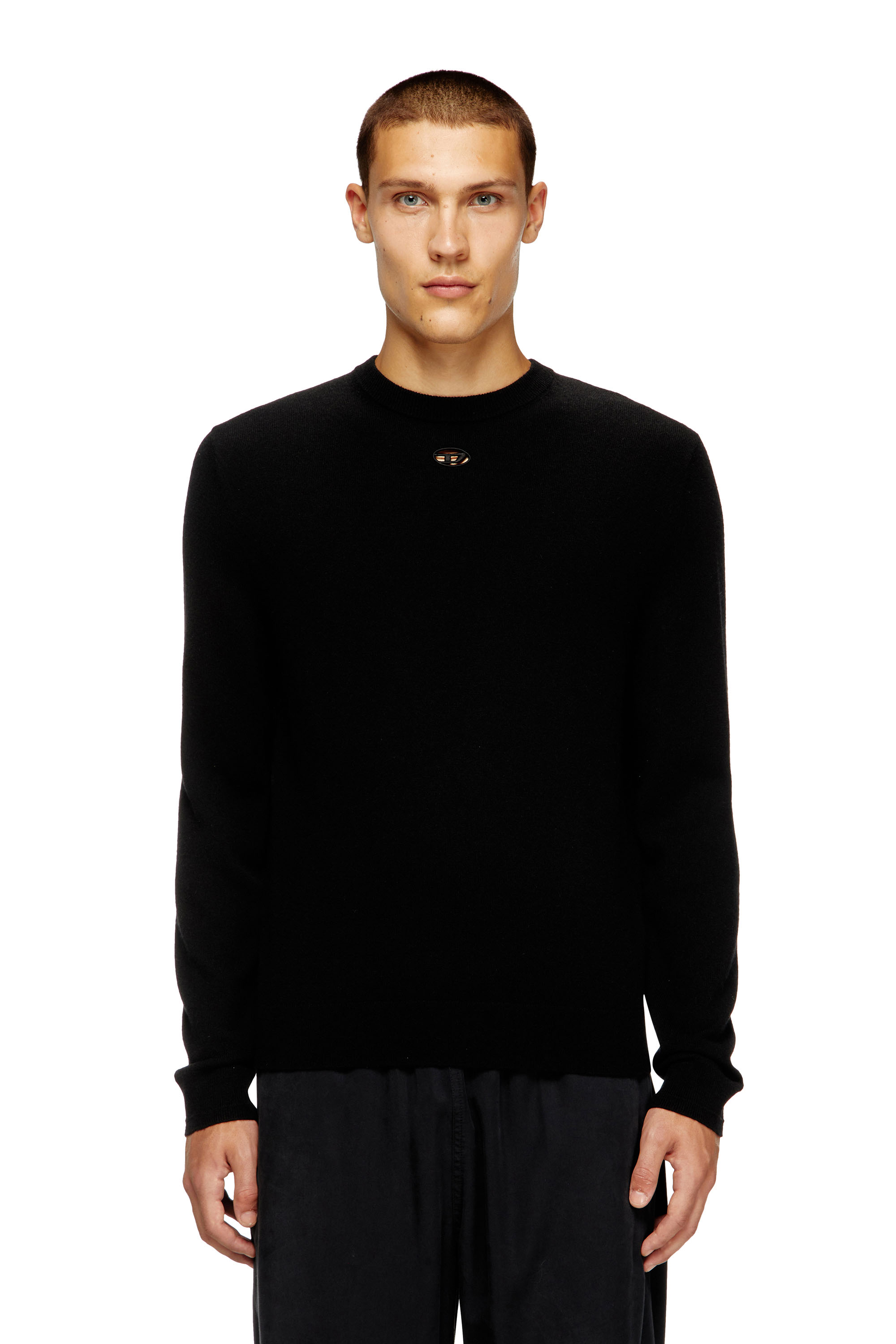 Diesel - K-VIERI, Pull en laine et cachemire Homme in Noir - 1