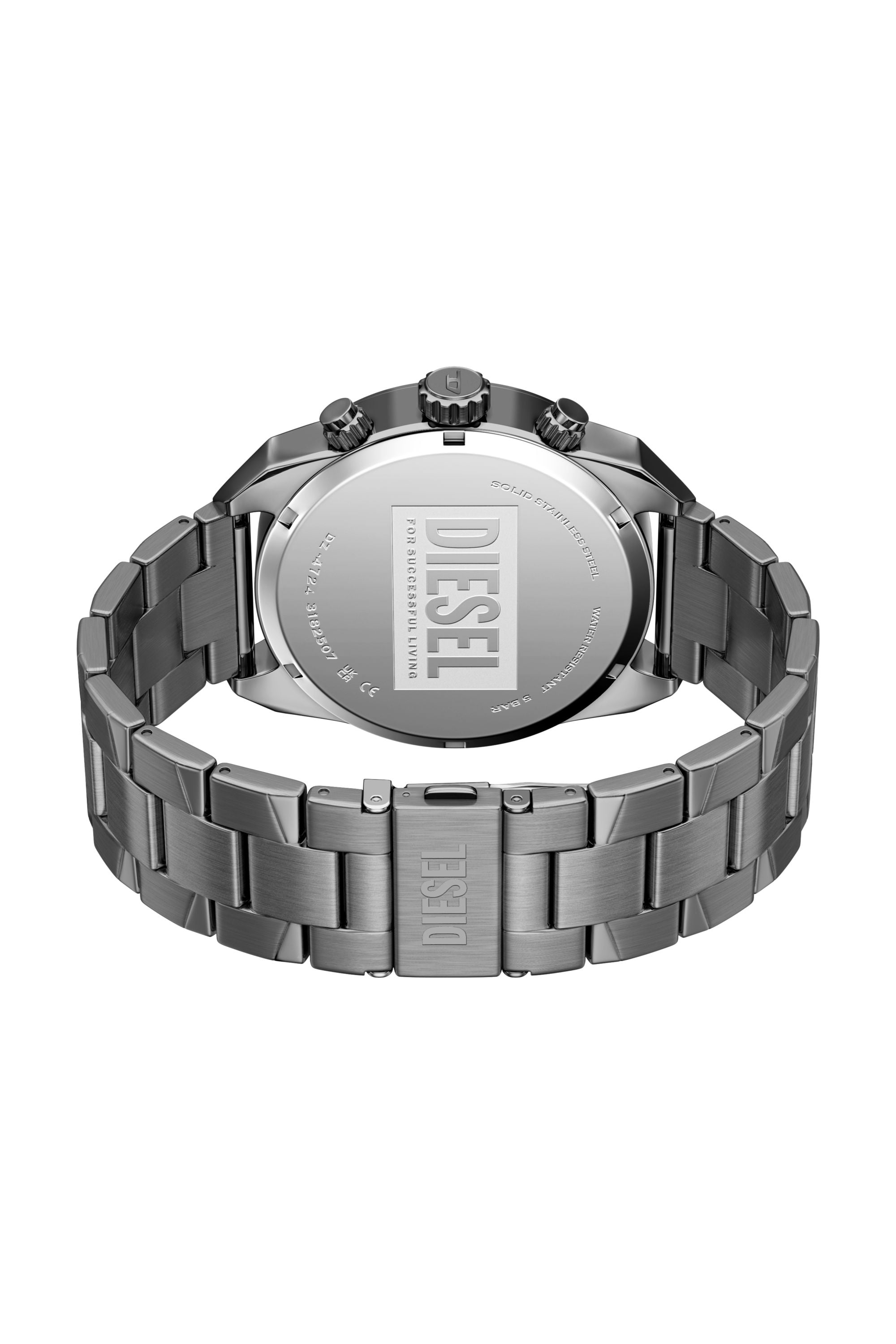 Diesel - DZ4724 WATCH, Montre Spiked en acier inoxydable finition gunmetal Homme in Gris - 4