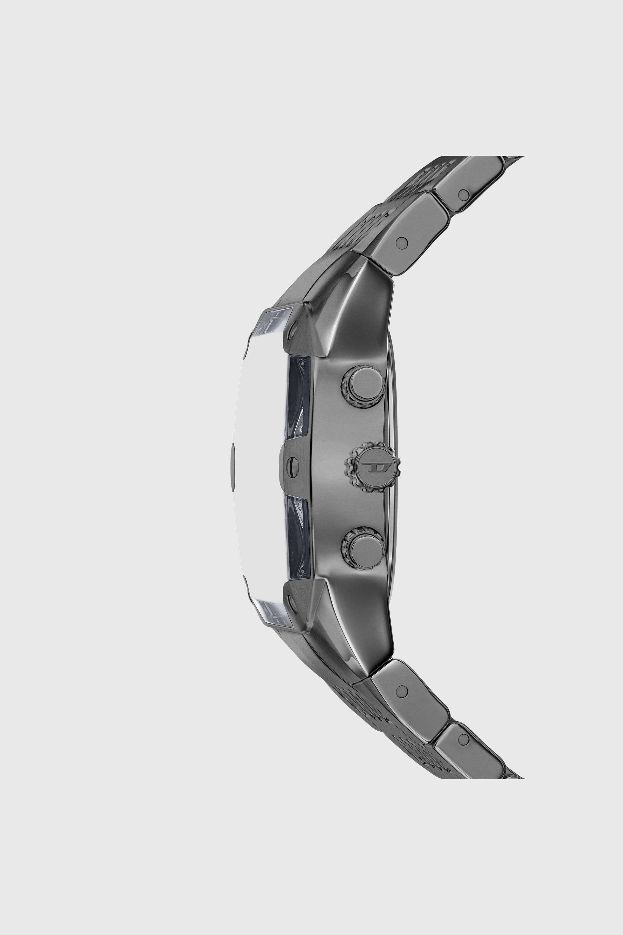 Diesel - DZ4717 WATCH, Montre Spiked Cushion en acier inoxydable finition gunmetal Homme in Gris - 3