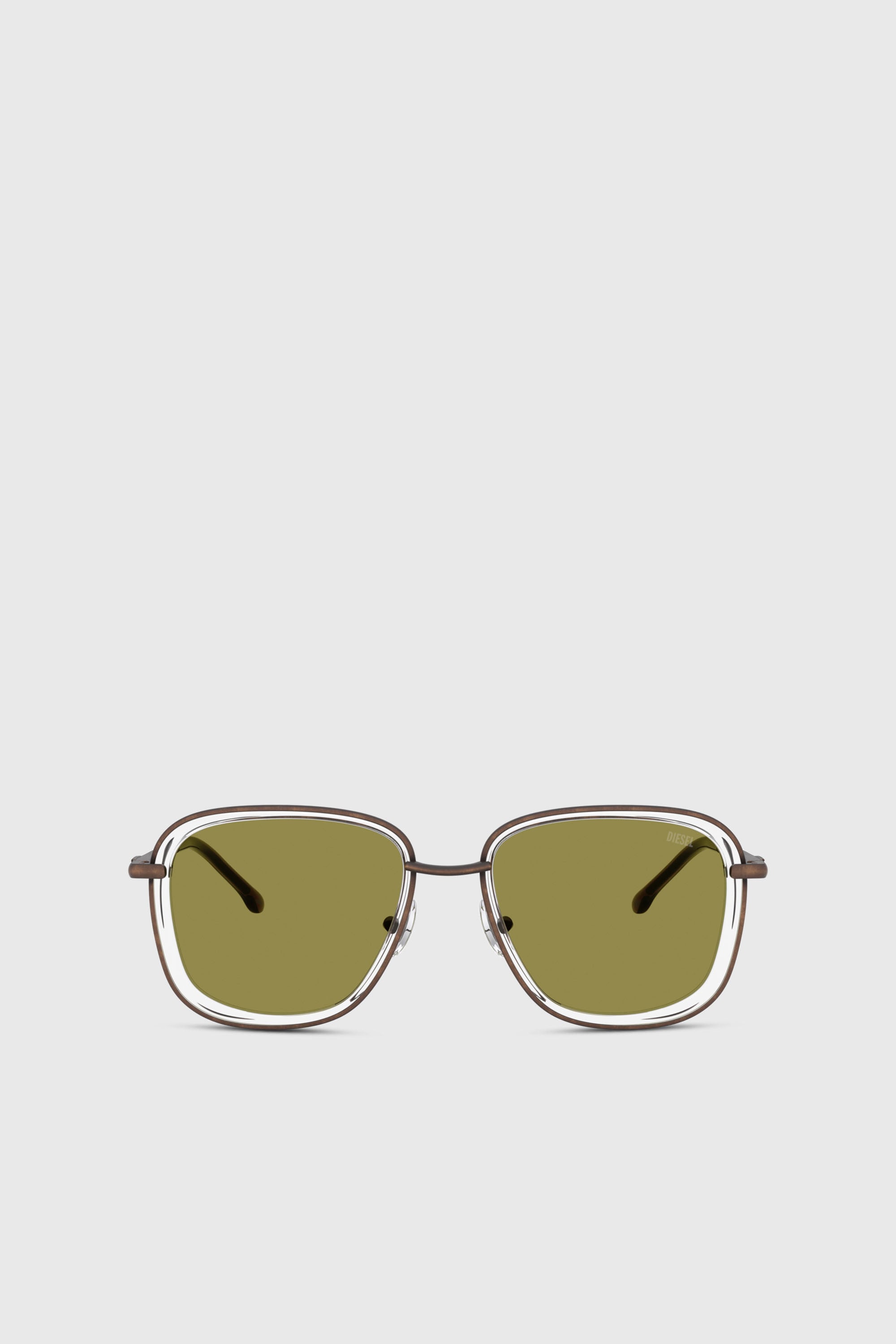 Diesel - 0DL1017, Lunettes de soleil carr&eacute;es Mixte in Vert - 1
