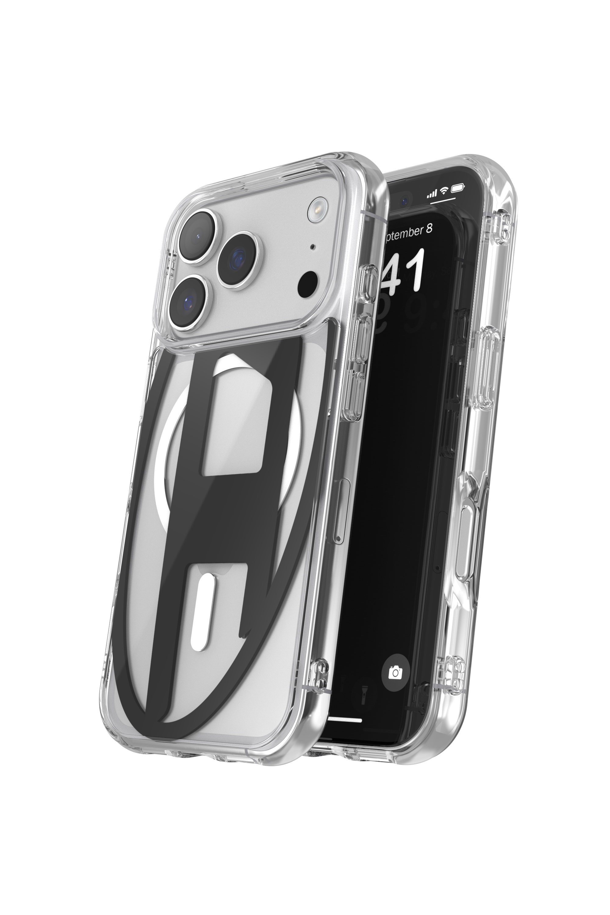 Diesel - 60417 AOP CASE, Étui métallique Oval D avec Magsafe pour iPhone 17 Pro Mixte in Noir - 3