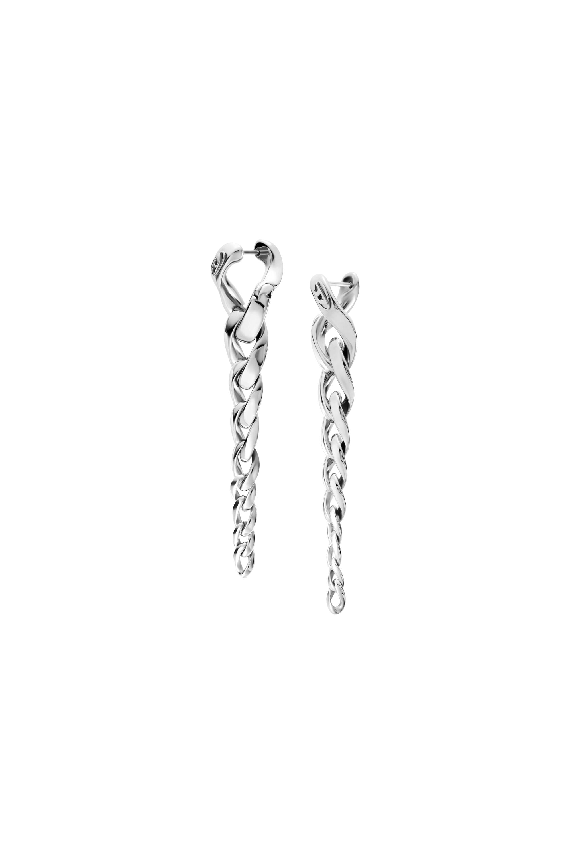 Diesel - DX1719040, Boucles d&rsquo;oreilles pendantes en acier inoxydable Mixte in Gris argent&eacute; - 2