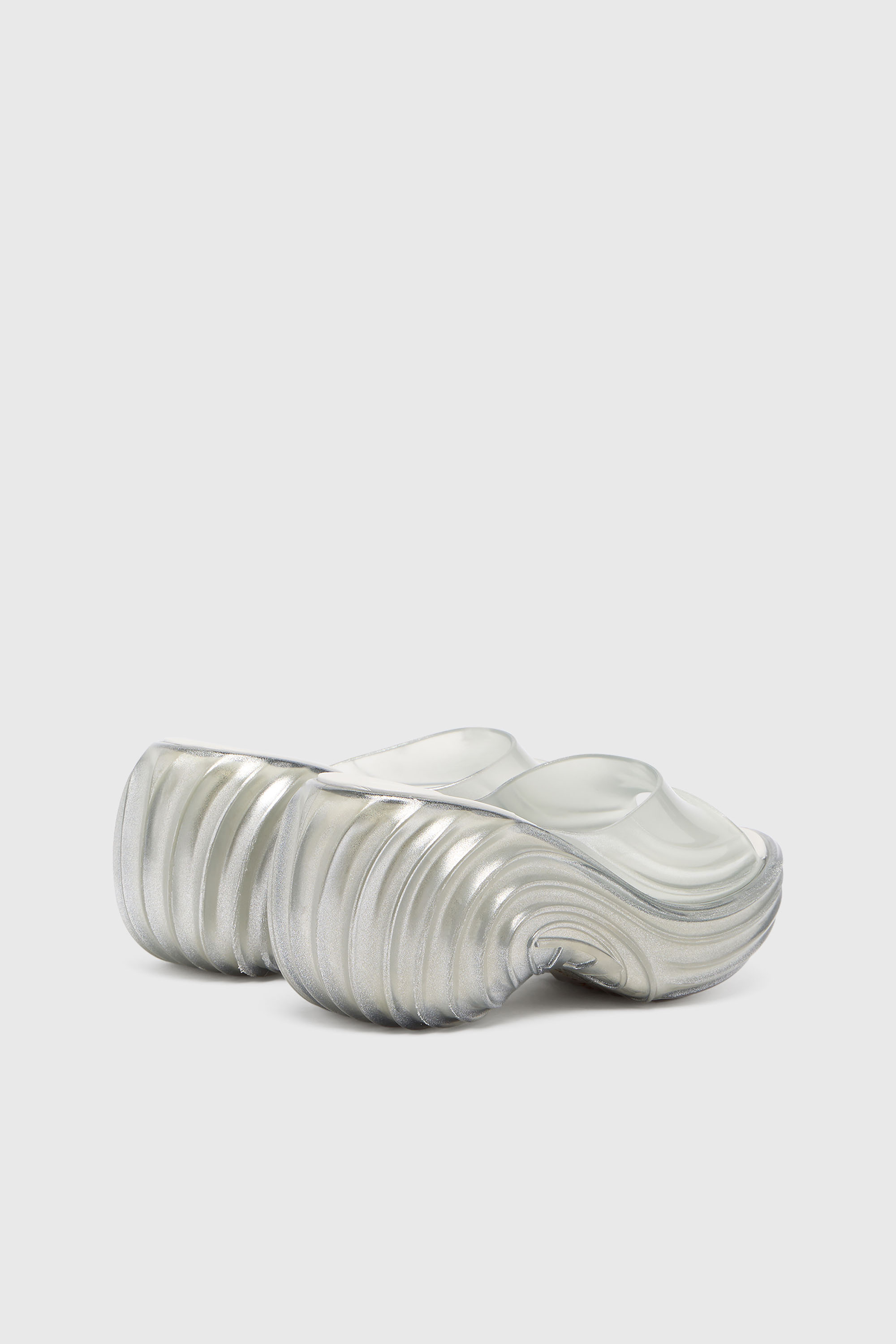 Diesel - MELISSA QUANTUM PLATFORM, Mule &agrave; plateforme en Melflex&reg; Femme in Gris argent&eacute; - 3