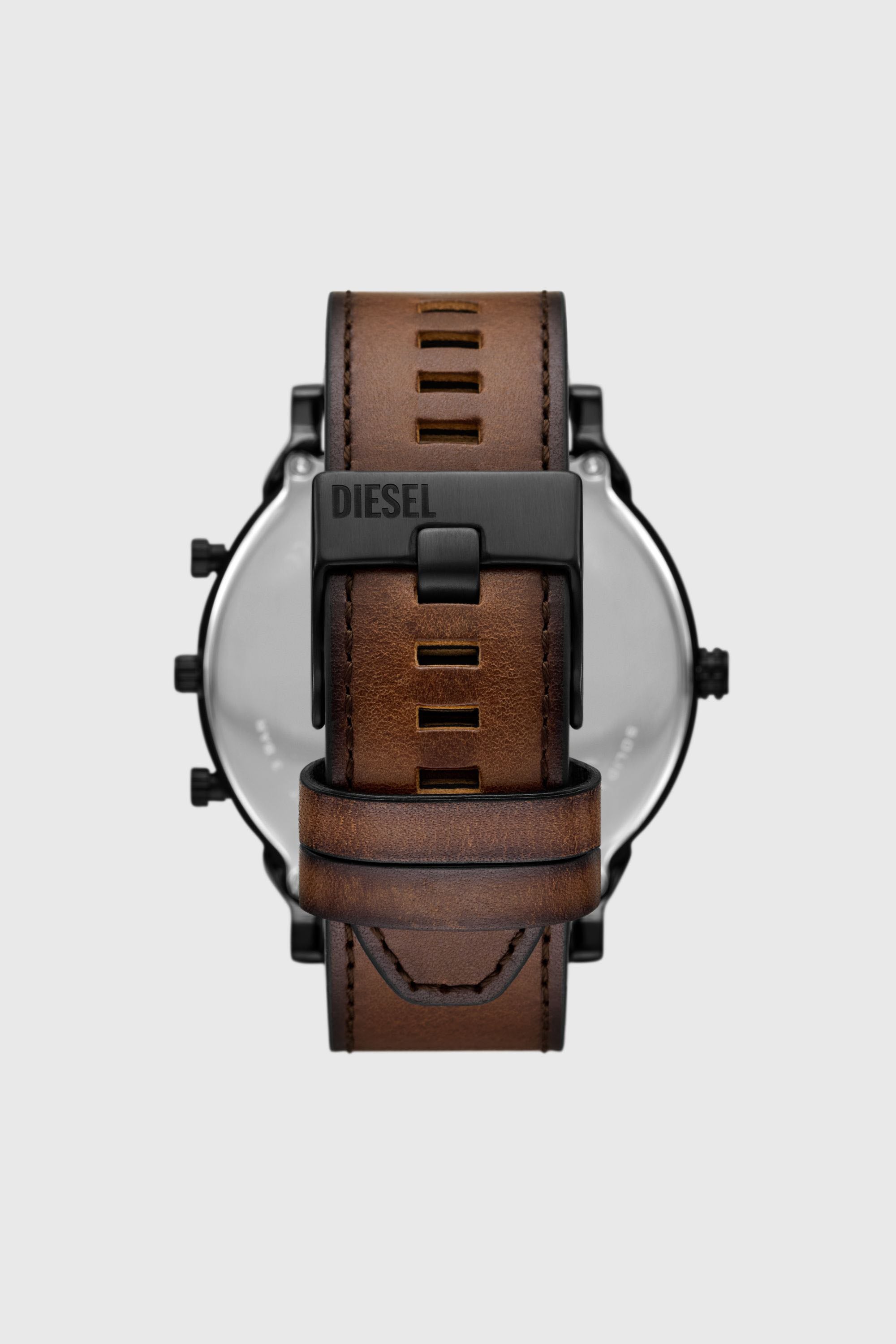 Diesel - DZ7492 WATCH, Montre Mega Chief Slim en cuir marron Homme in Marron - 2