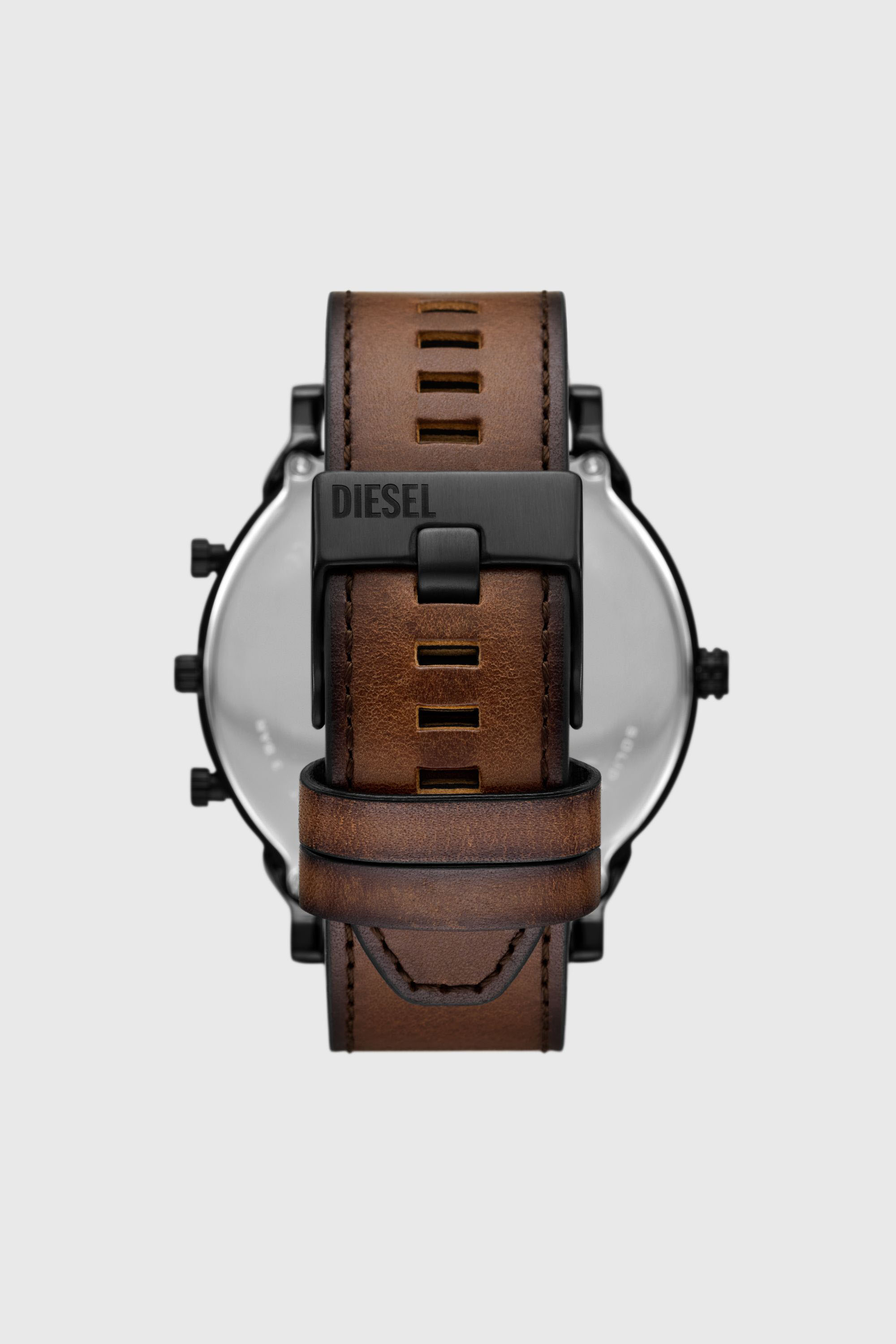 Diesel - DZ7492 WATCH, Montre Mega Chief Slim en cuir marron Homme in Marron - 2