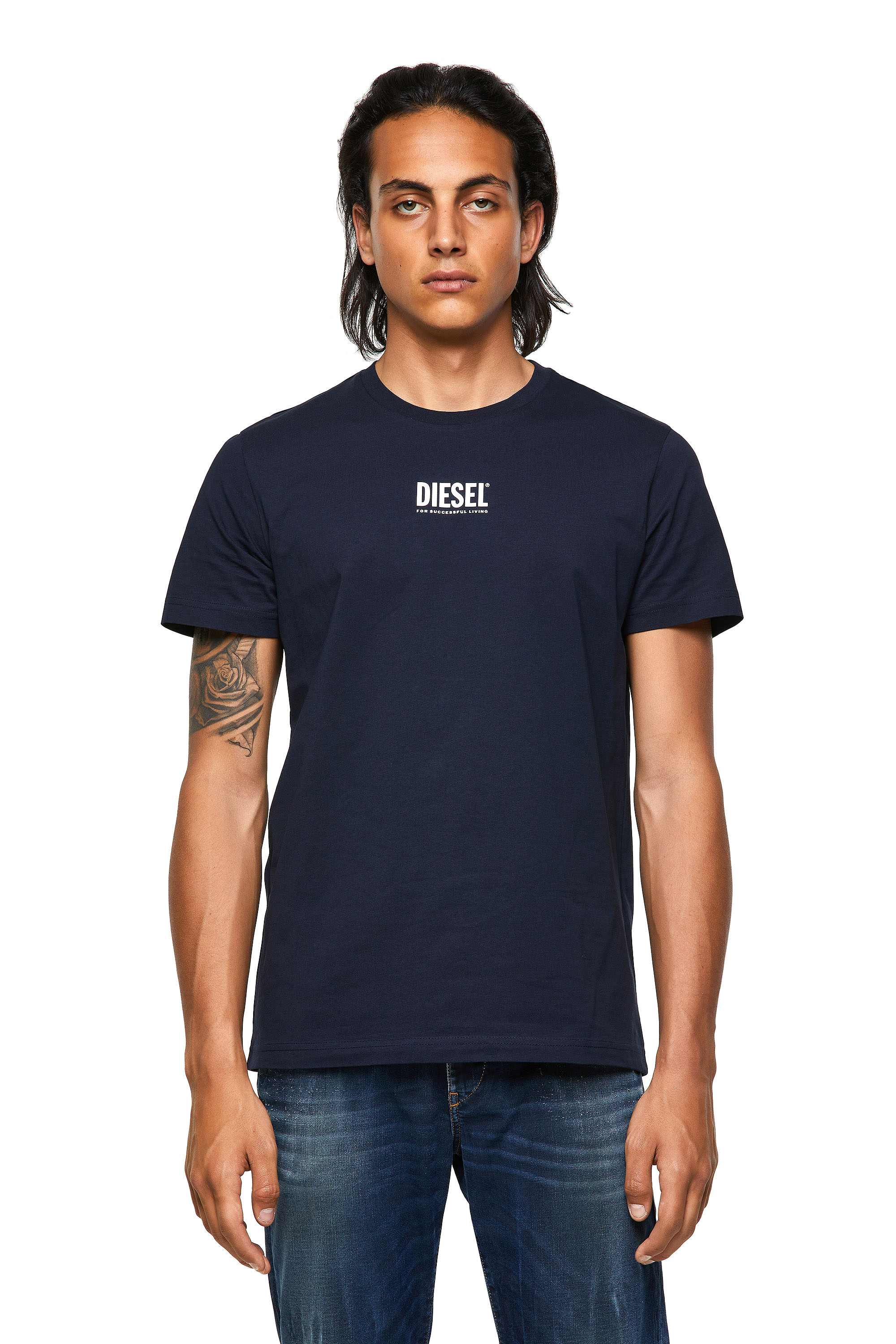 T-DIEGOS-ECOSMALLOGO, Bleu Foncé - T-Shirts