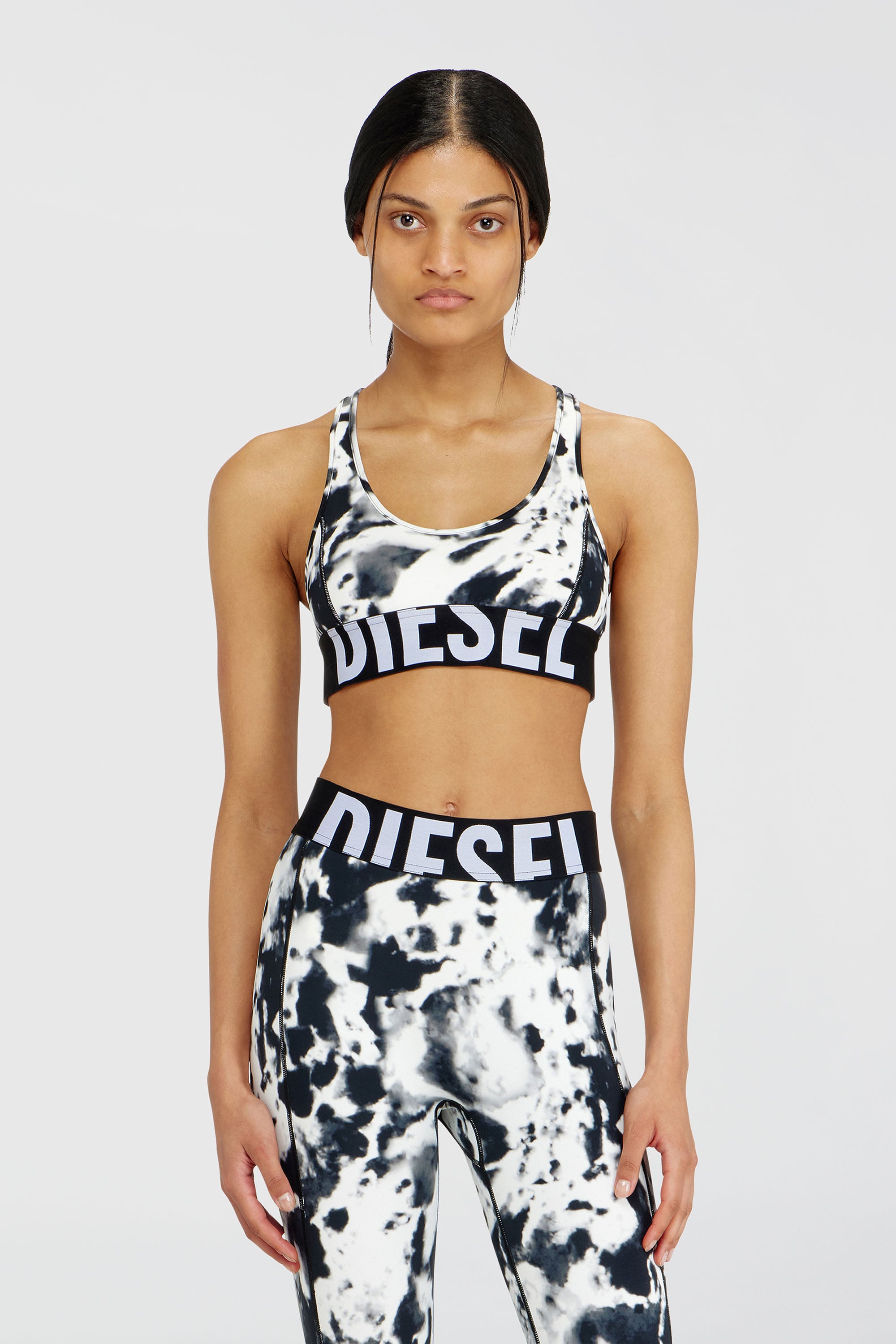 Diesel - ALLISON-D-POP, Soutien-gorge de sport en microfibre imprim&eacute;e Femme in Polychrome - 2