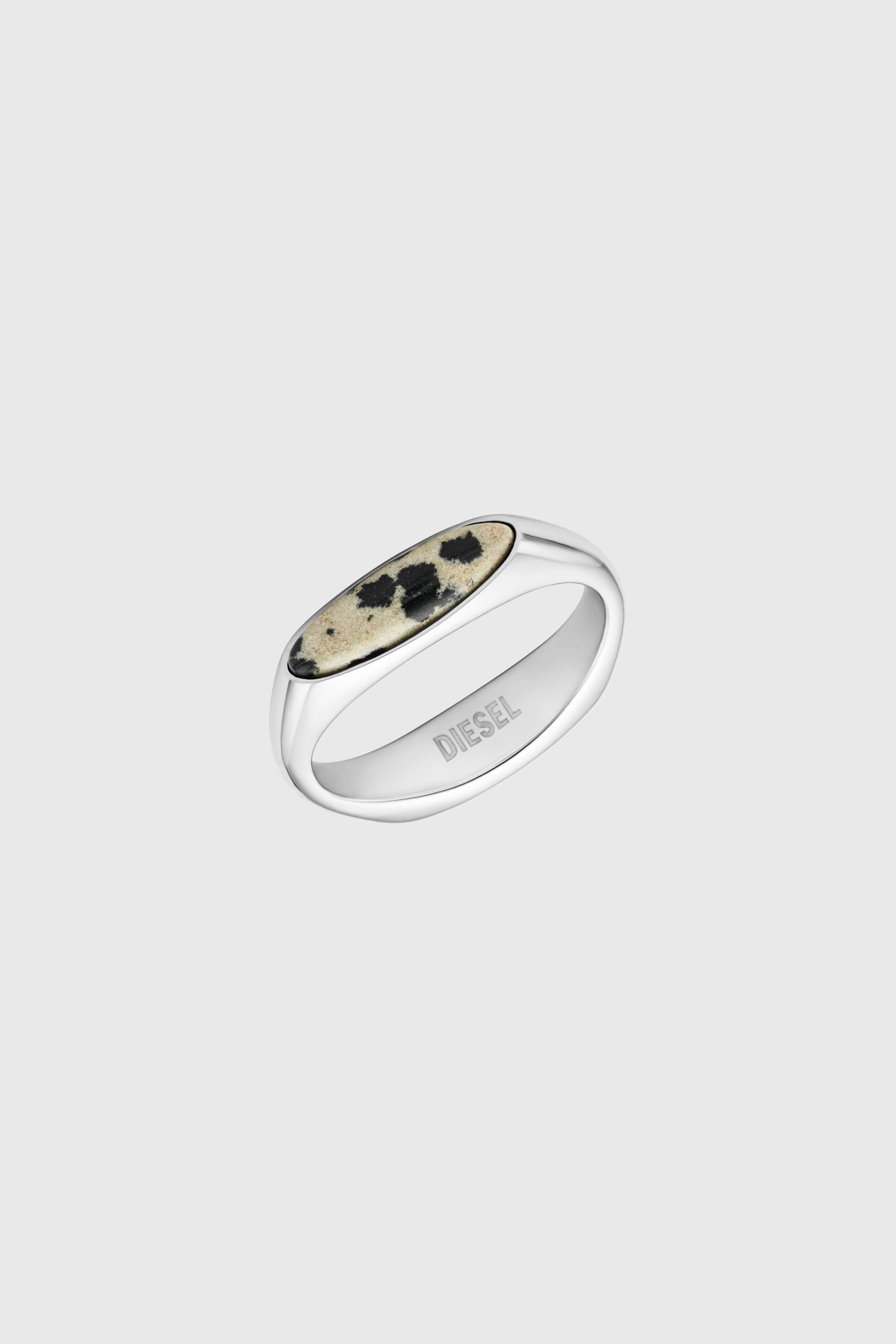 Diesel - DX167940 JEWELLERY, Bague chevali&egrave;re en acier inoxydable Mixte in Gris argent&eacute; - 2