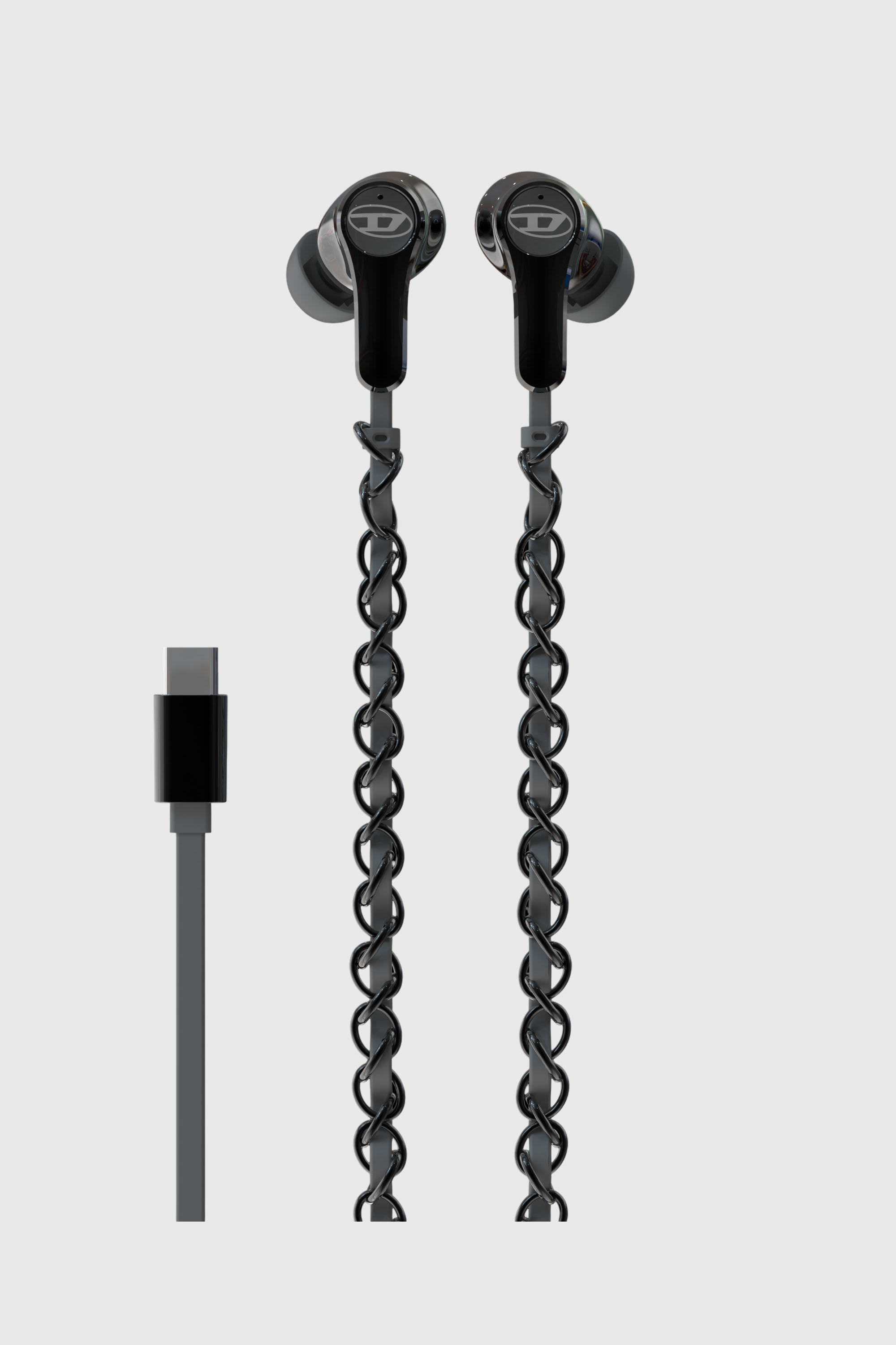 Diesel - 60686 WIRED EARBUDS WIRED EARBUDS, &Eacute;couteurs filaires et charms Mixte in Noir - 2