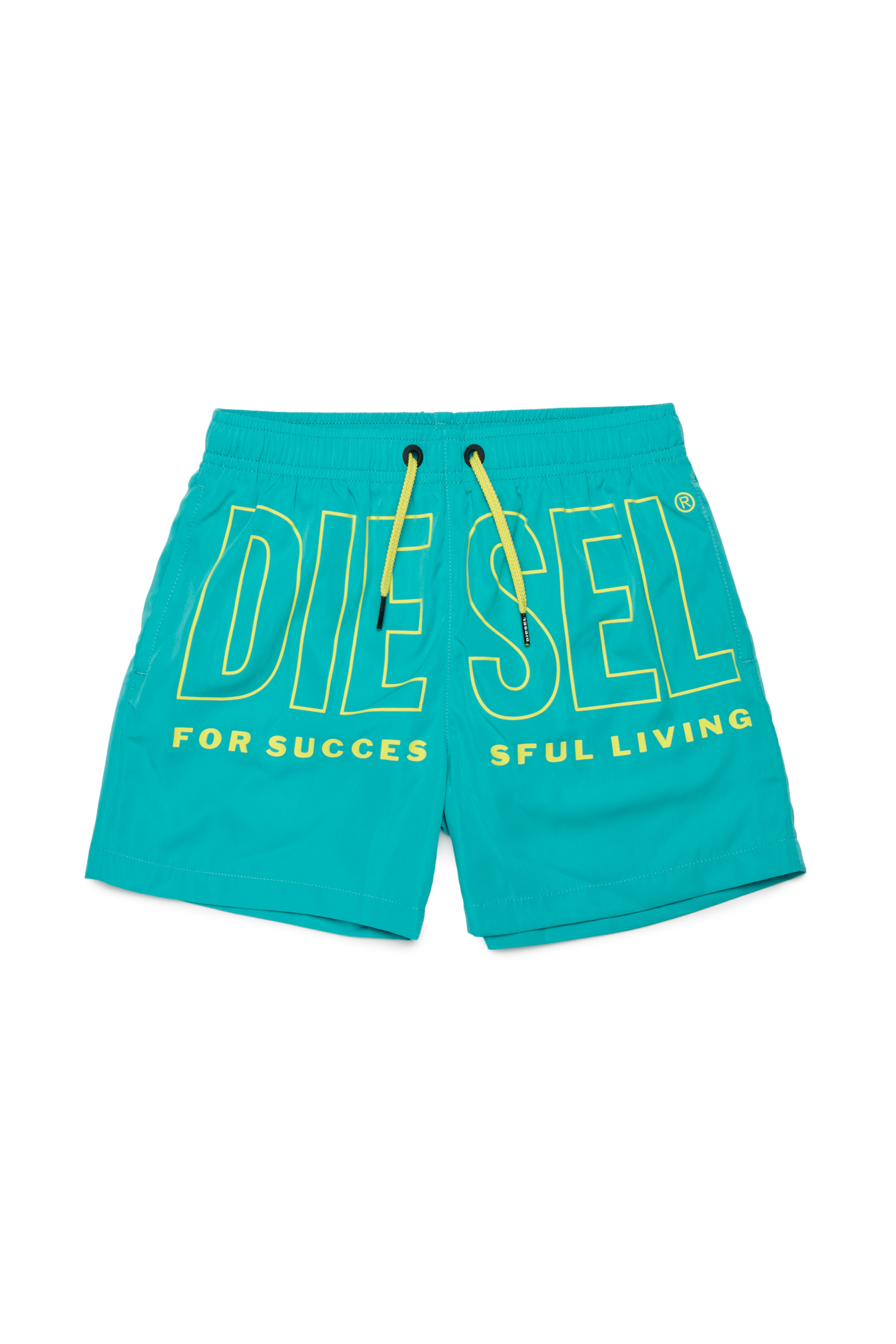 Diesel - MIDIT, Short de bain avec maxi logo Homme in Vert - 1