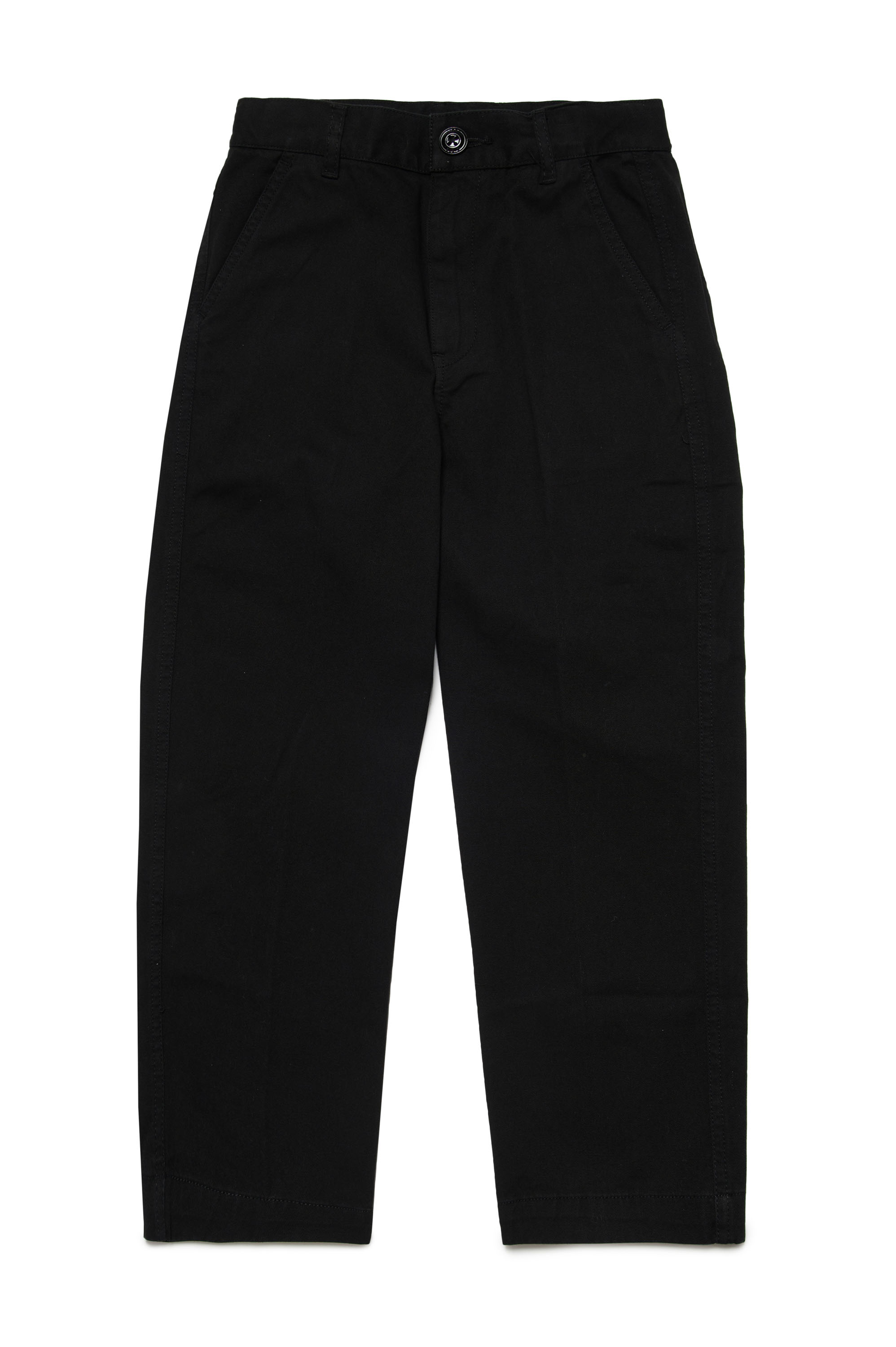 Diesel - PBAS, Pantalon chino en coton avec broderie Oval D Homme in Noir - 1