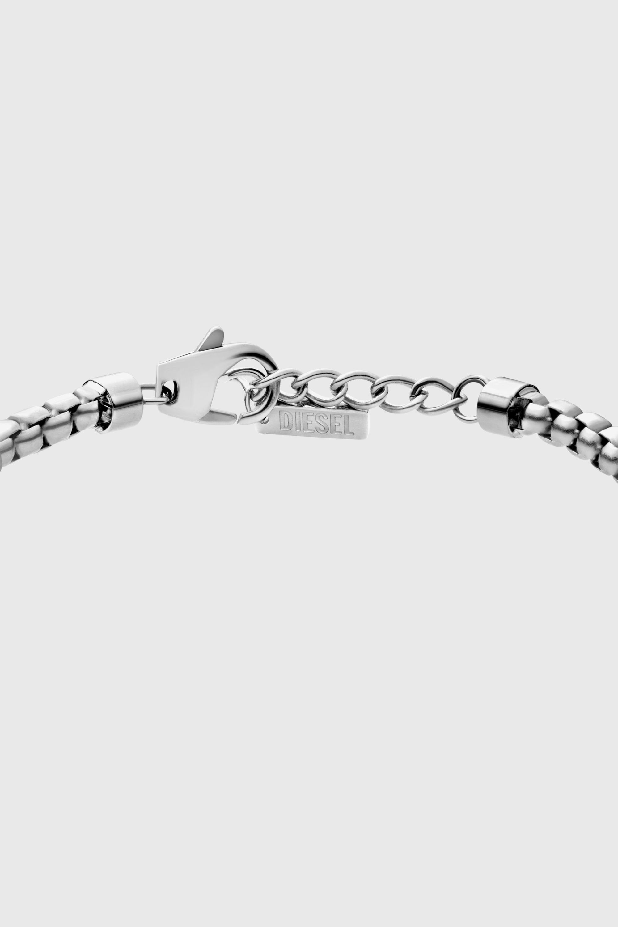 Diesel - DX1633040 JEWELLERY, Bracelet cha&icirc;ne en acier inoxydable Mixte in Gris argent&eacute; - 2