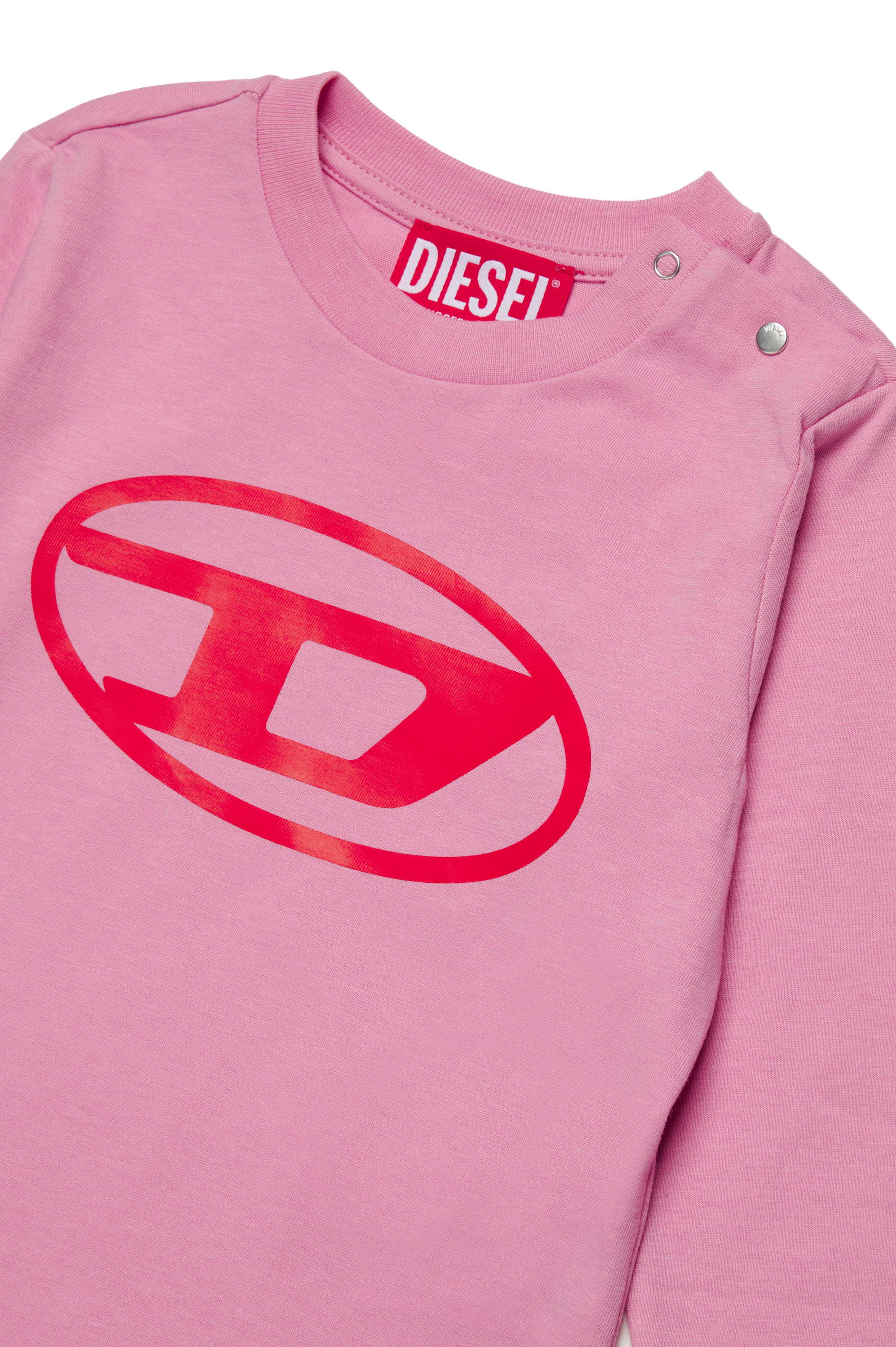 Diesel - TCERBLSB, Mixte T-shirt à manches longues avec Oval D in Rose - Image 3