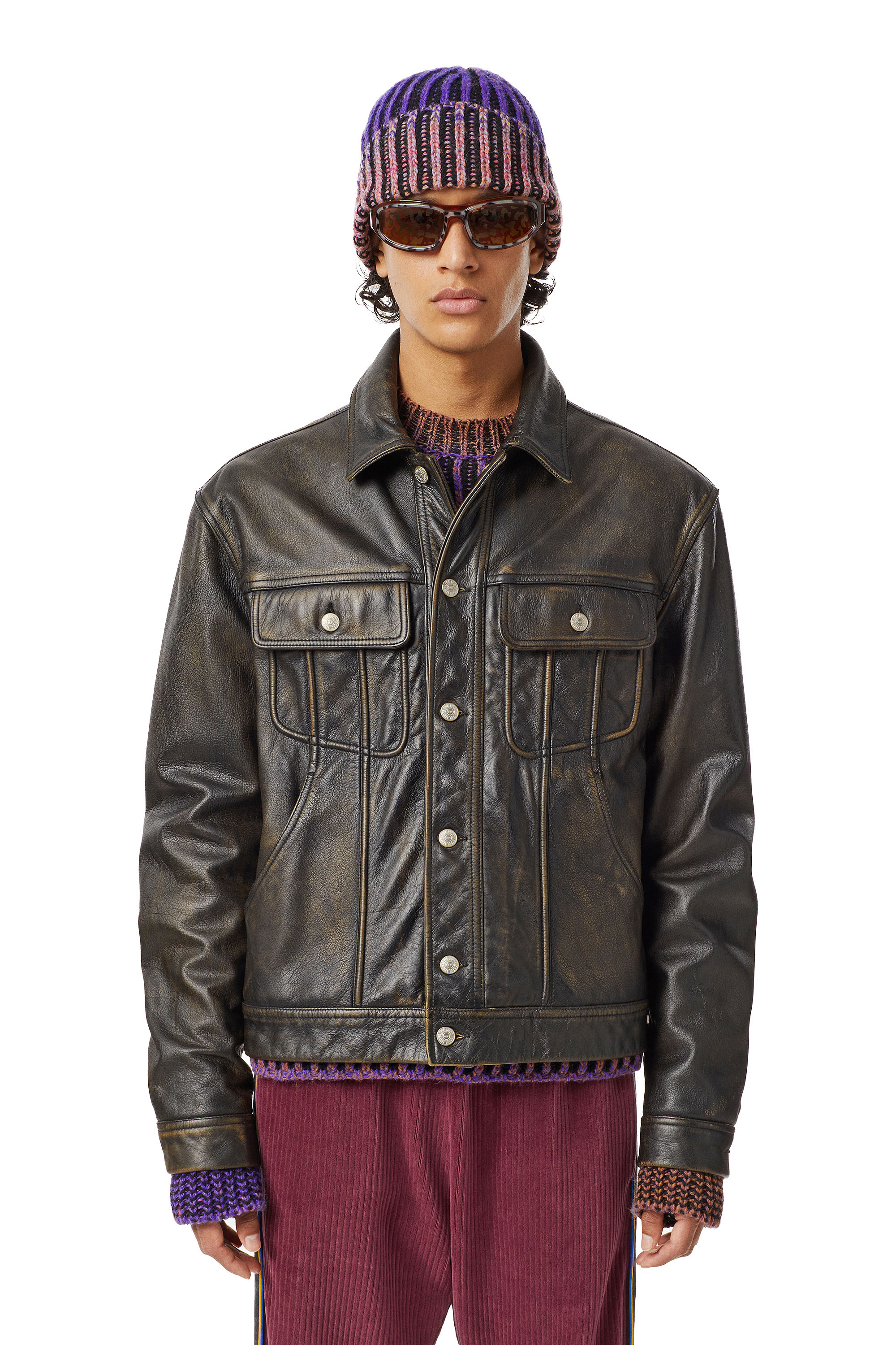 L-RILEY, Noir - Vestes de cuir