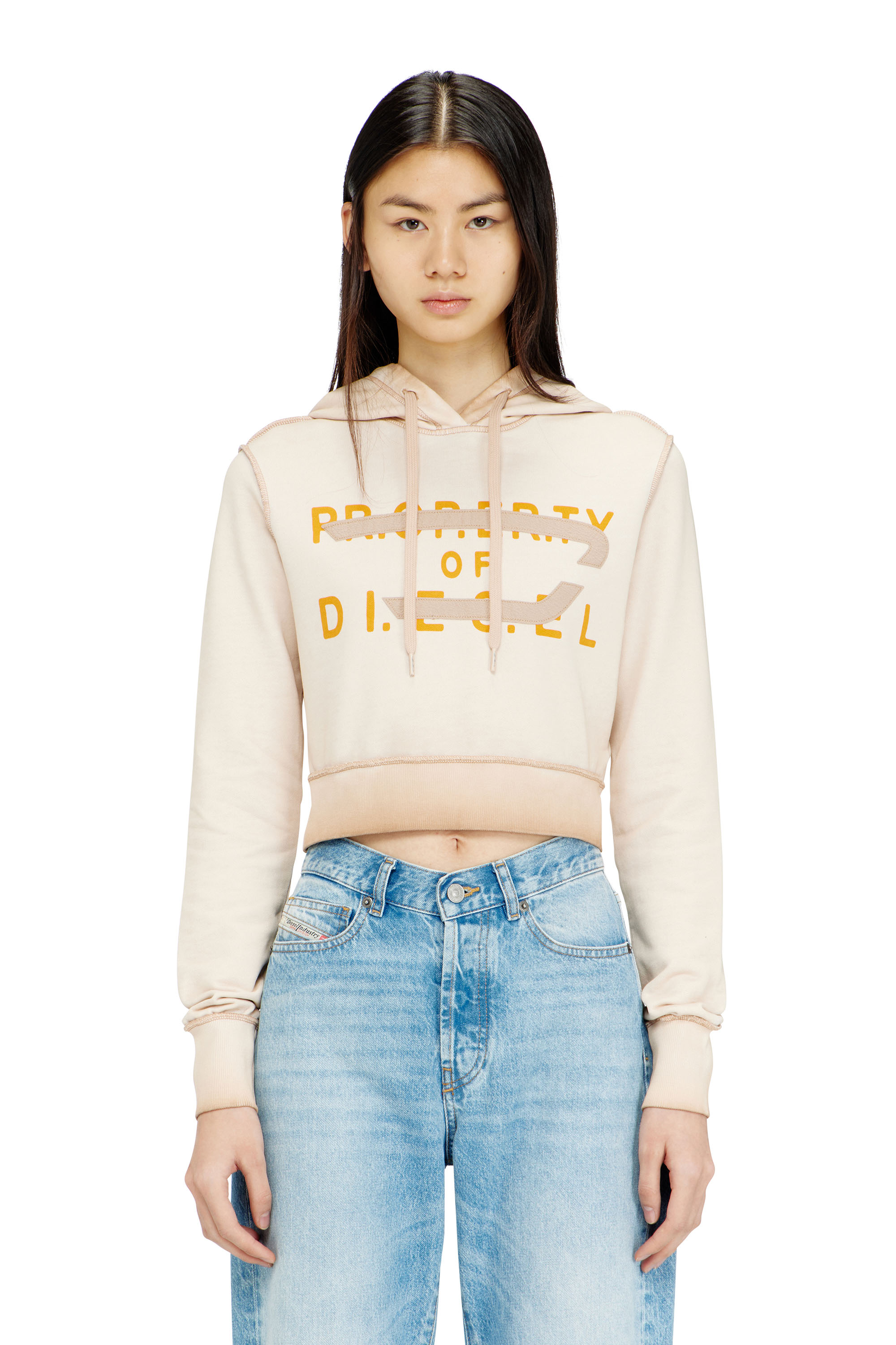 Diesel - F-SLIMMY-HOOD-S1, Sweat &agrave; capuche avec imprim&eacute; et appliqu&eacute; D Femme in ToBeDefined - 1