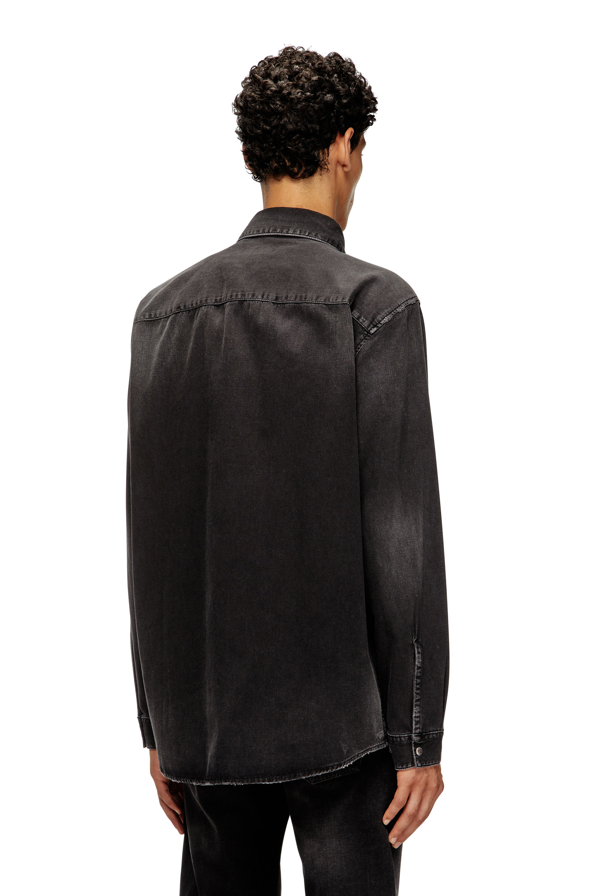 Diesel - D-SIMPLY, Chemise en denim à manches longues Homme in Noir - 4