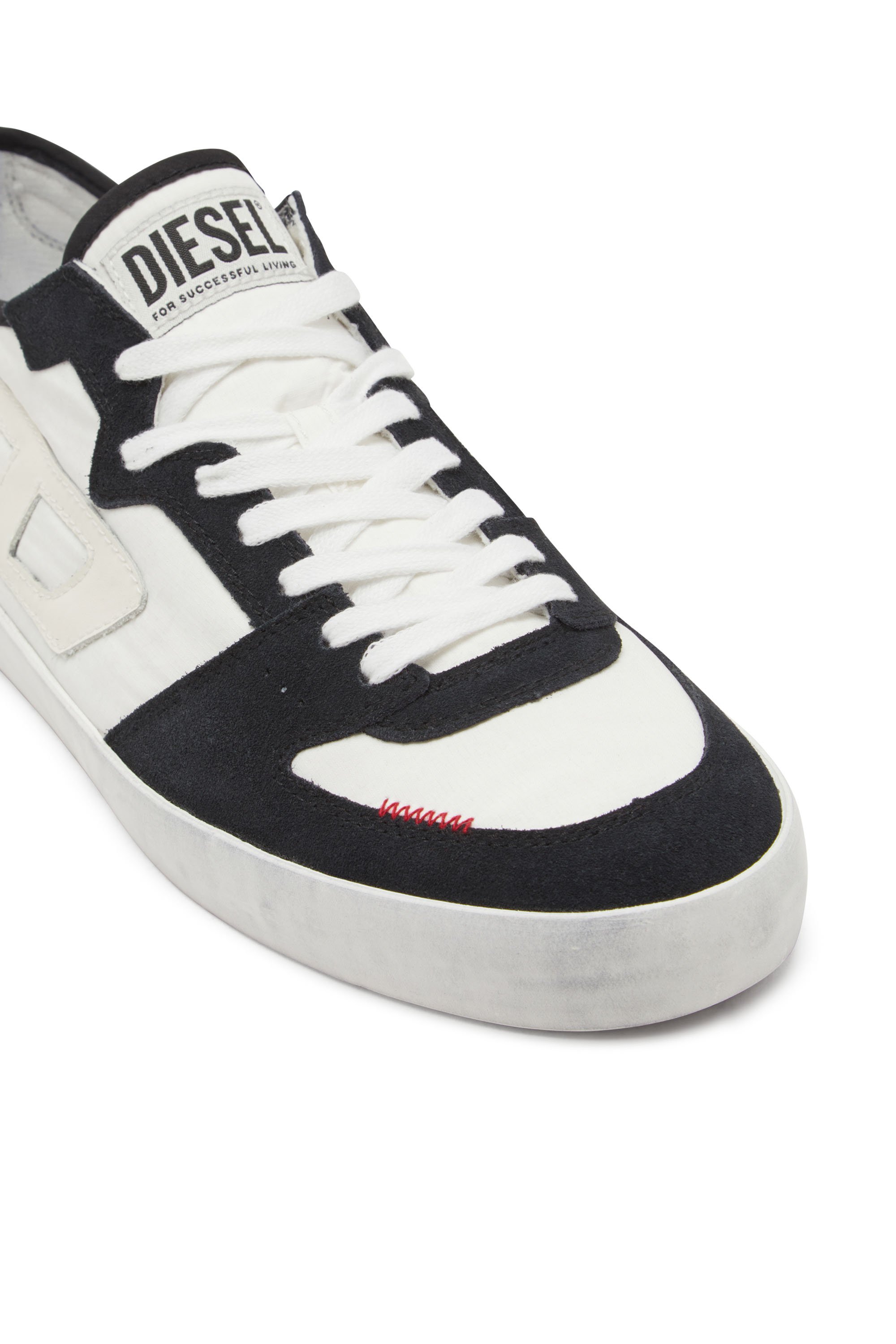 Diesel - S-LEROJI D-1 LOW, S-Leroji D-Sneakers en ripstop matelassé et cuir suédé Homme in Polychrome - 4