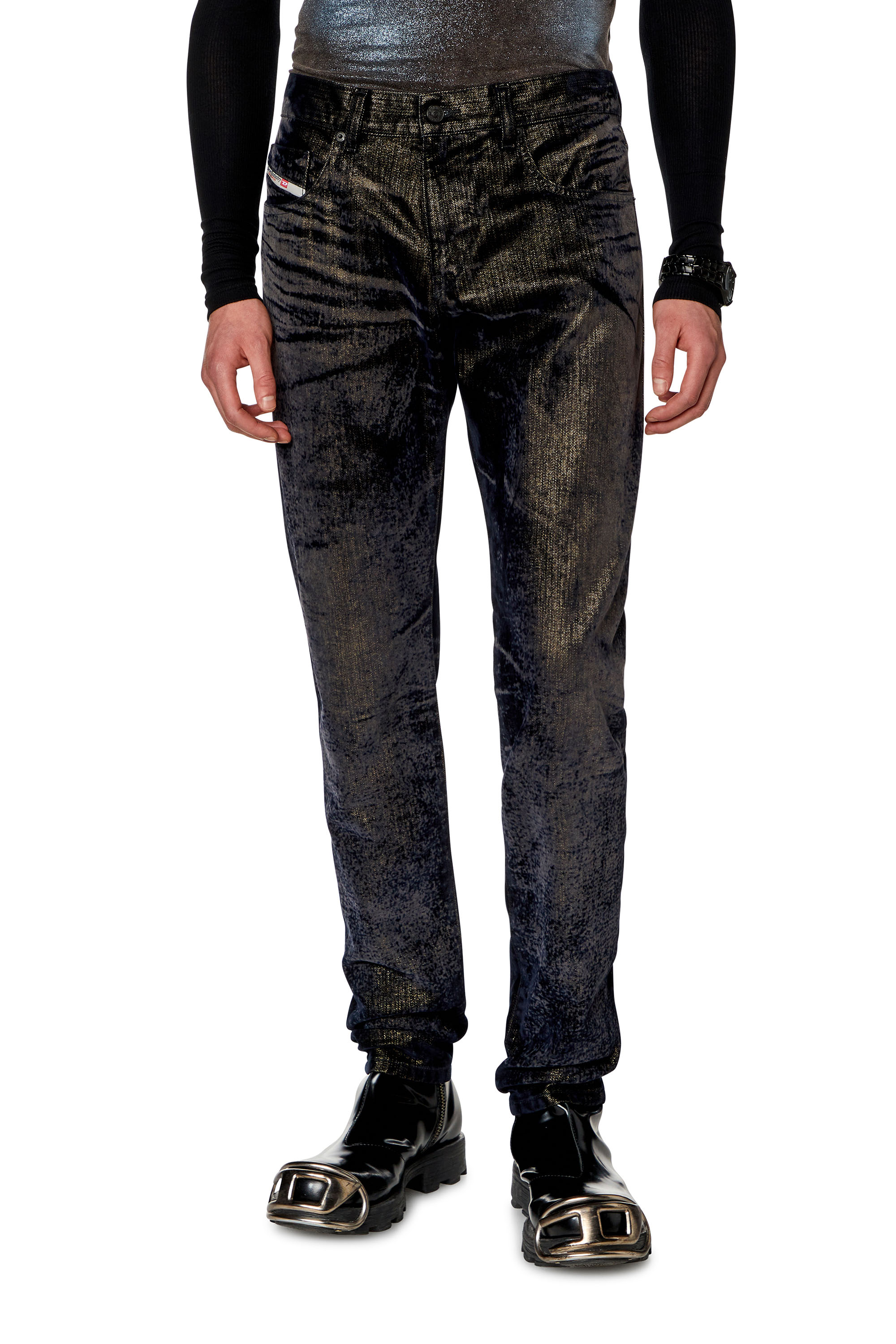 Diesel - Slim Jeans 2019 D-Strukt 09I49 Homme, Noir/Gris fonc&eacute; - Image 2