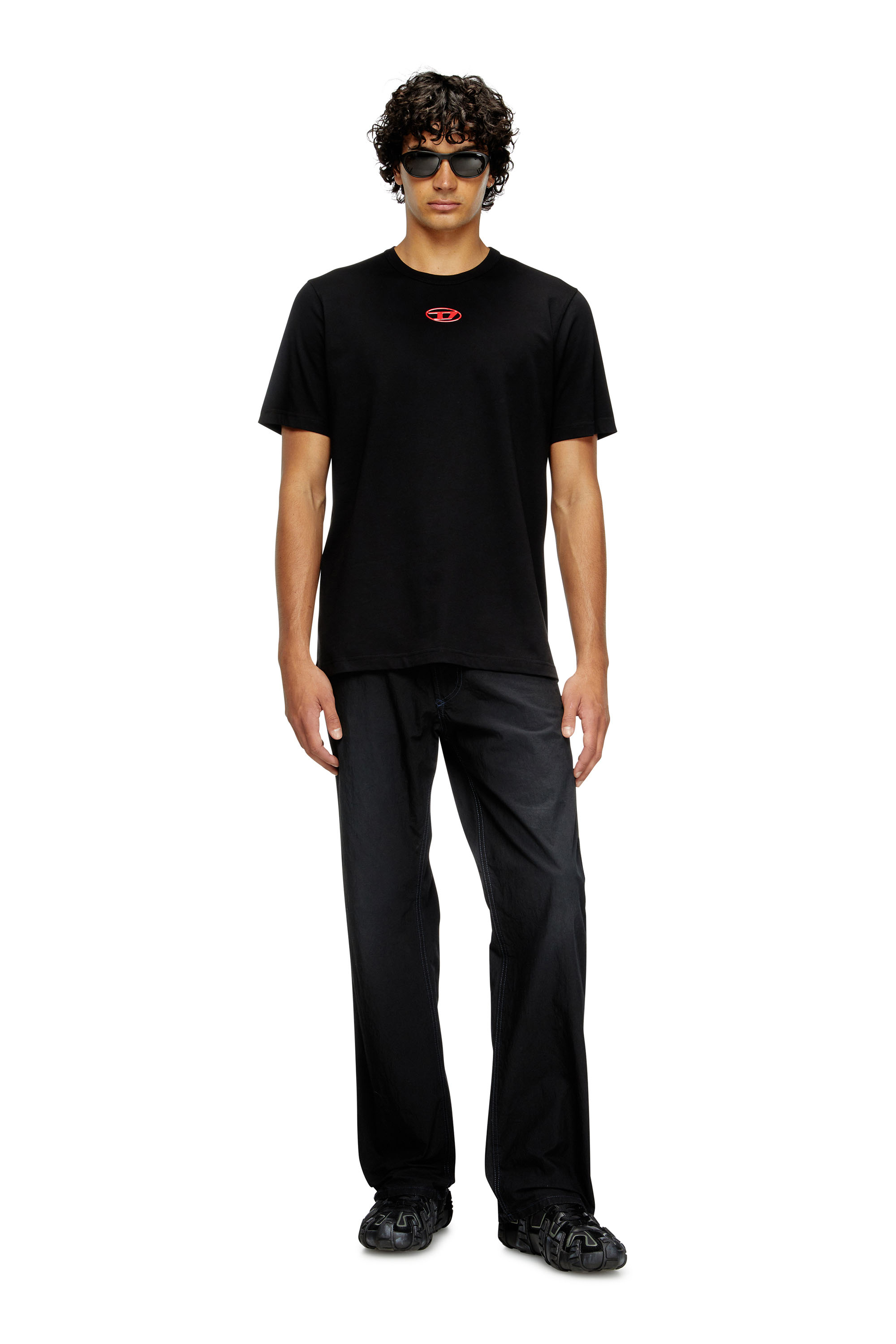 Diesel - T-ADJUST-OD, T-shirt avec logo Oval D métallisé Homme in ToBeDefined - 2