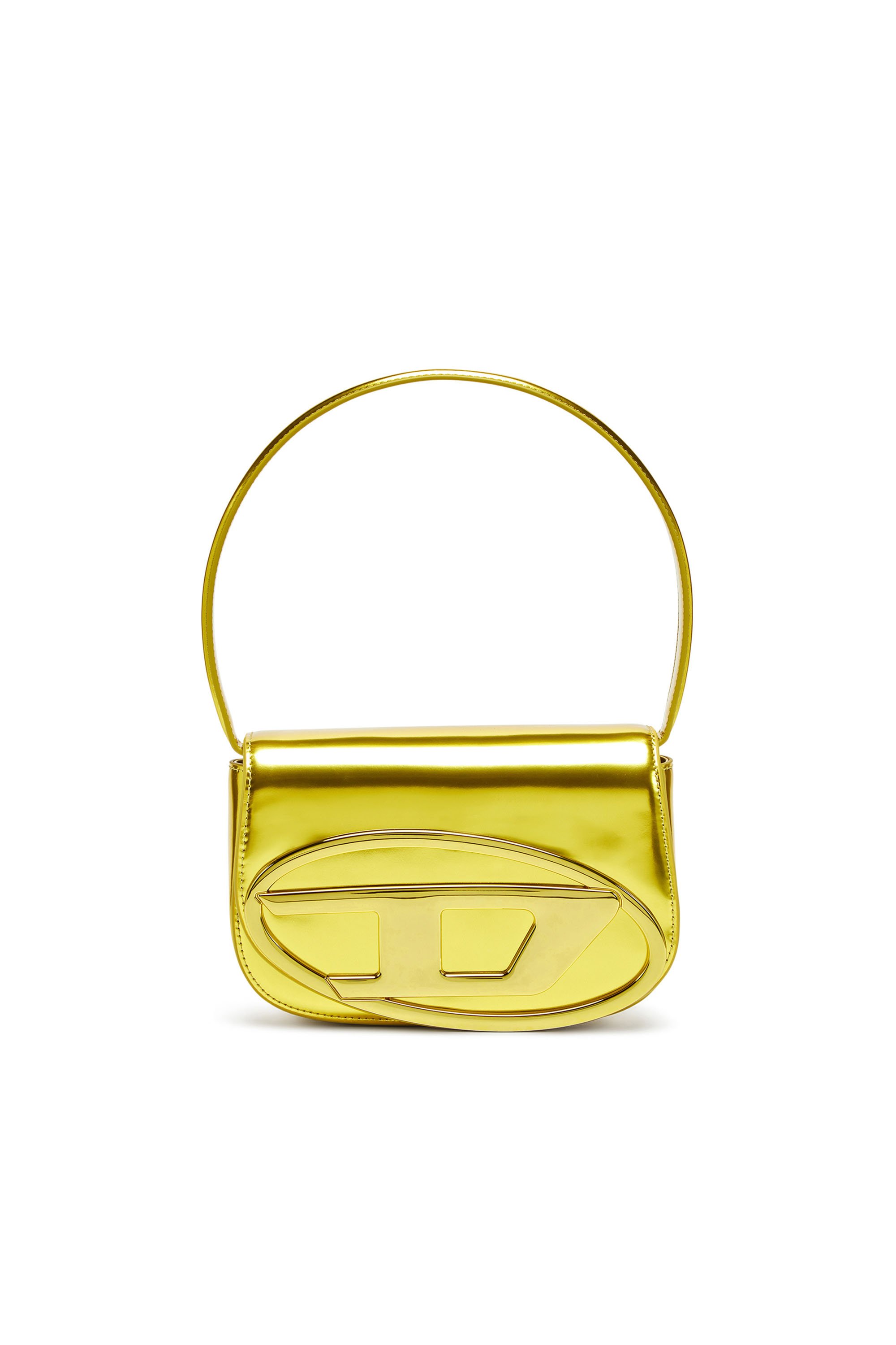 Diesel - 1DR, 1DR-Sac iconique à bandoulière en cuir effet miroir Femme in Jaune - 1