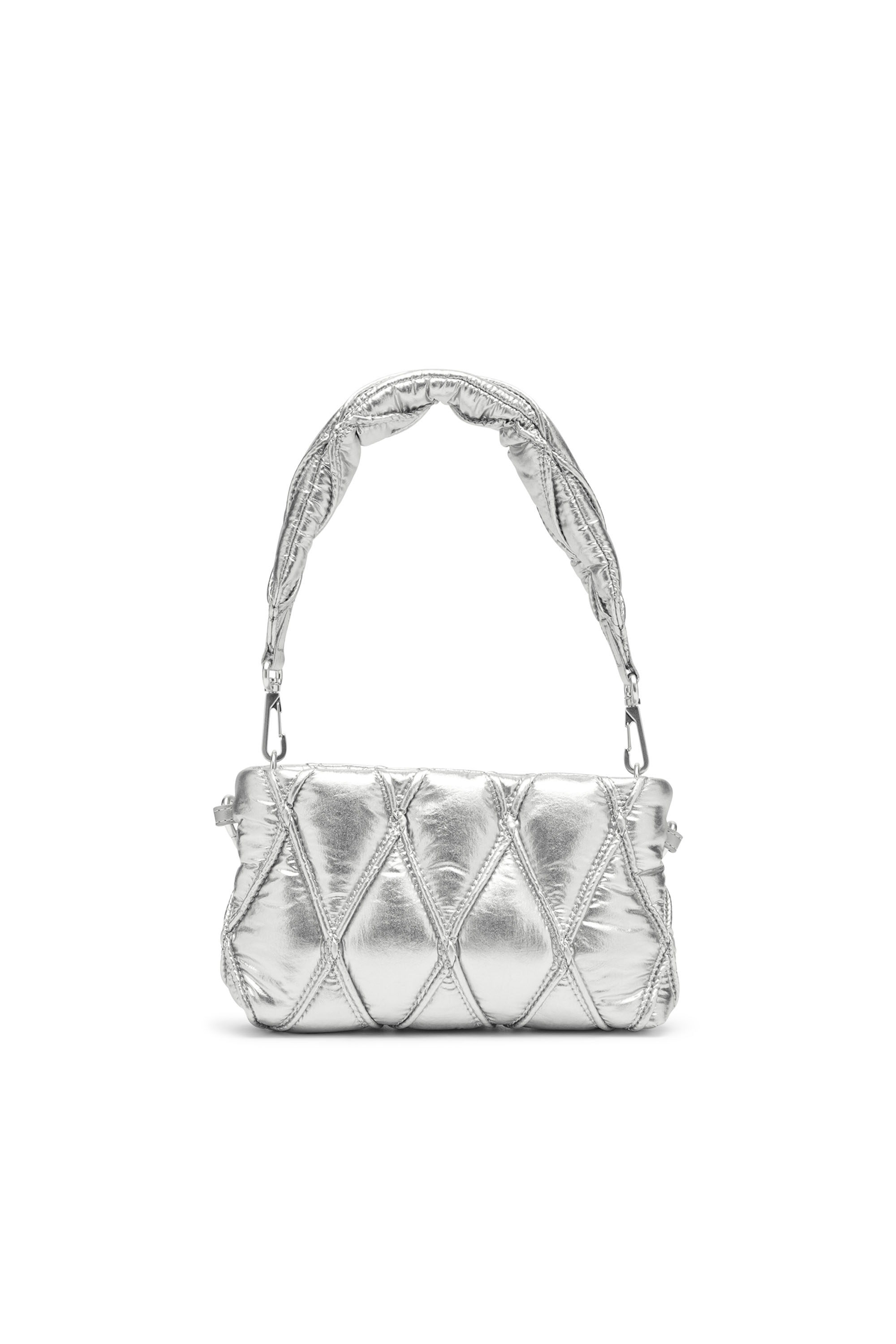 Diesel - CHARM-D POUCH, Porte-monnaie en nylon m&eacute;tallis&eacute; matelass&eacute; Femme in ToBeDefined - 2