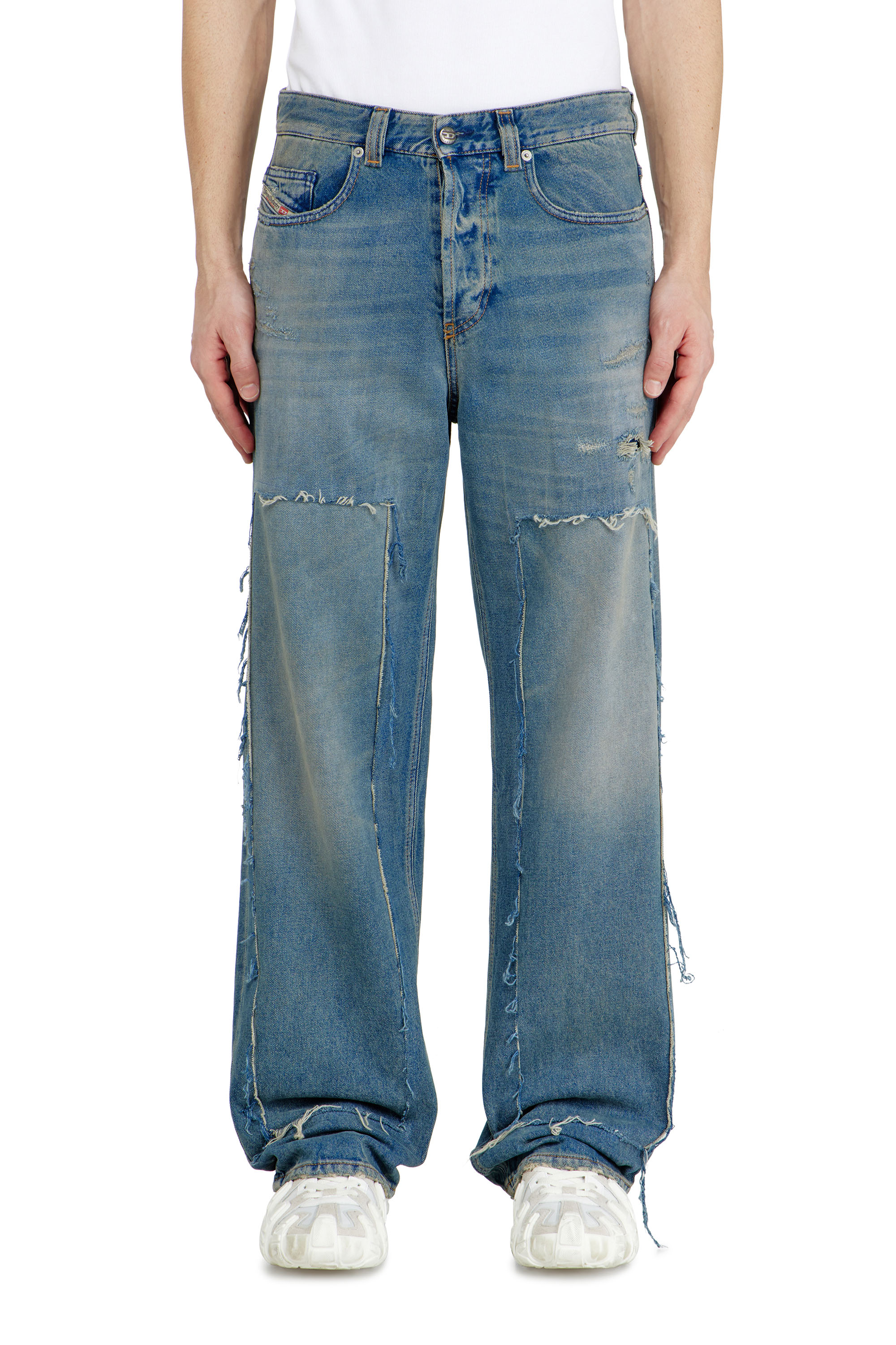 Diesel - Relaxed Jeans 2001 D-Macro 09N27 Homme, Bleu moyen - Image 4