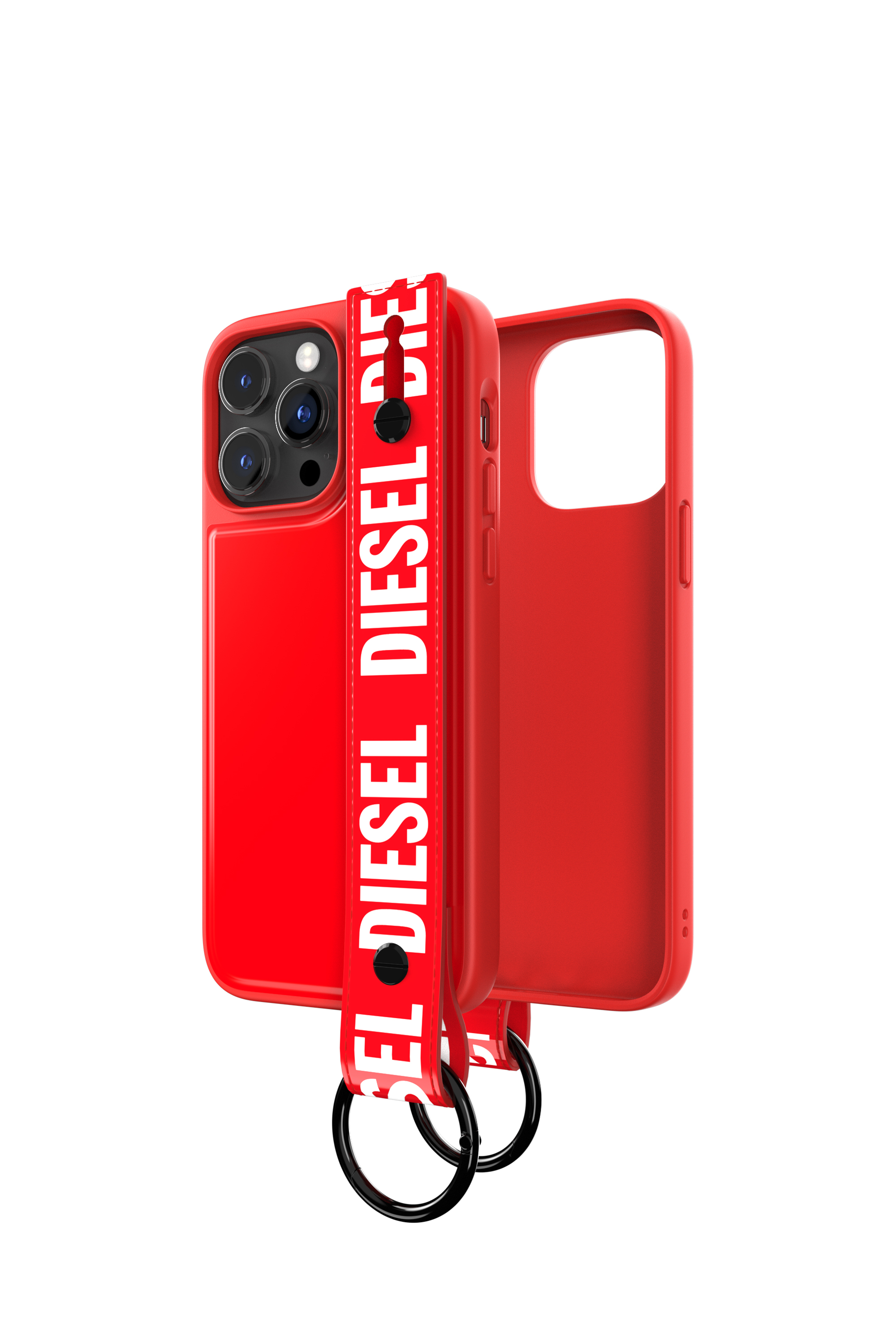 Diesel - 50288 MOULDED CASE, Coque avec bande r&eacute;tractable pur iPhone 14 Pro Max Mixte in Rouge - 1
