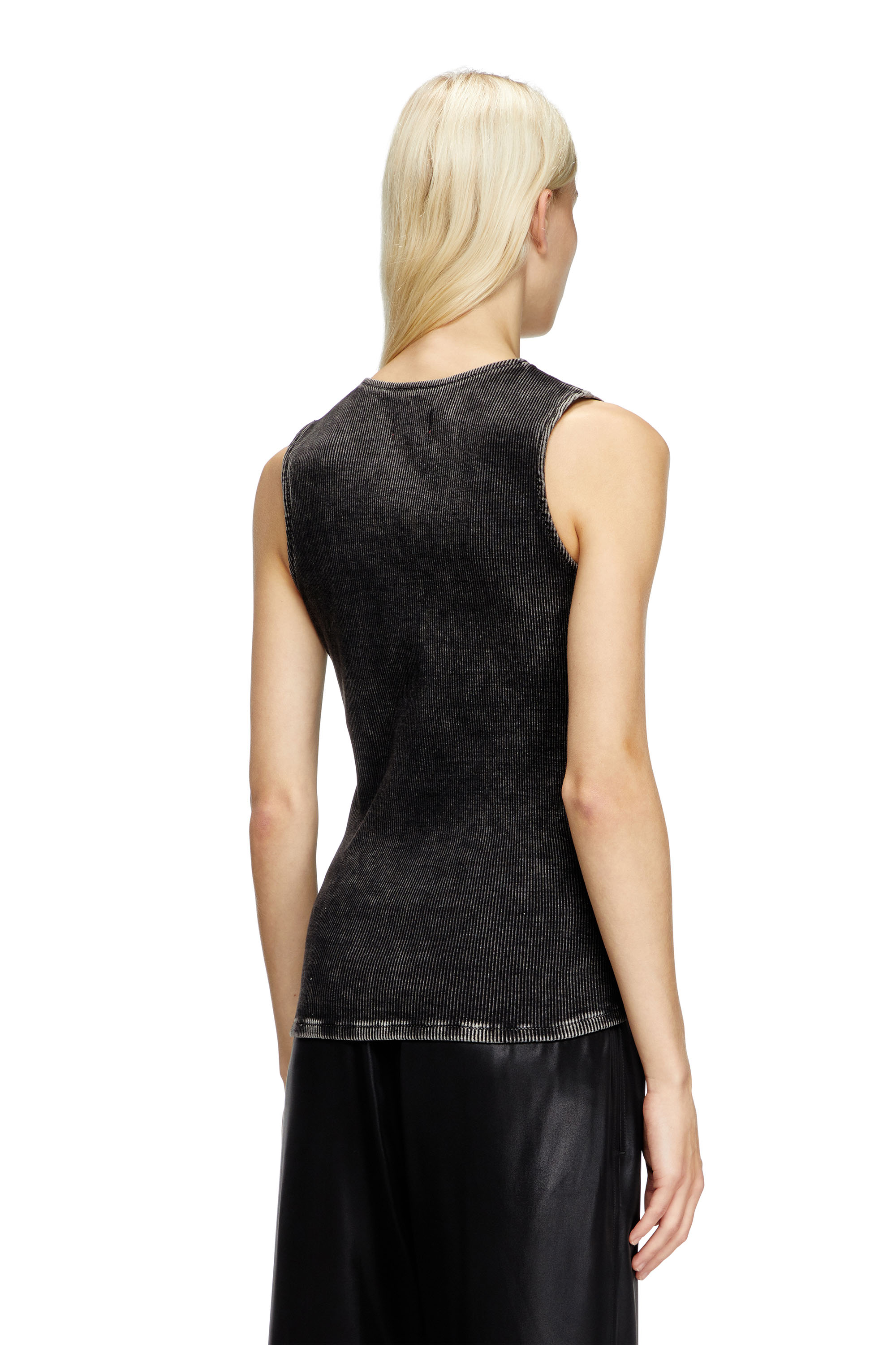 Diesel - DE-NESSI-S, Top zipp&eacute; en denim et velours c&ocirc;tel&eacute; Femme in Polychrome - 4