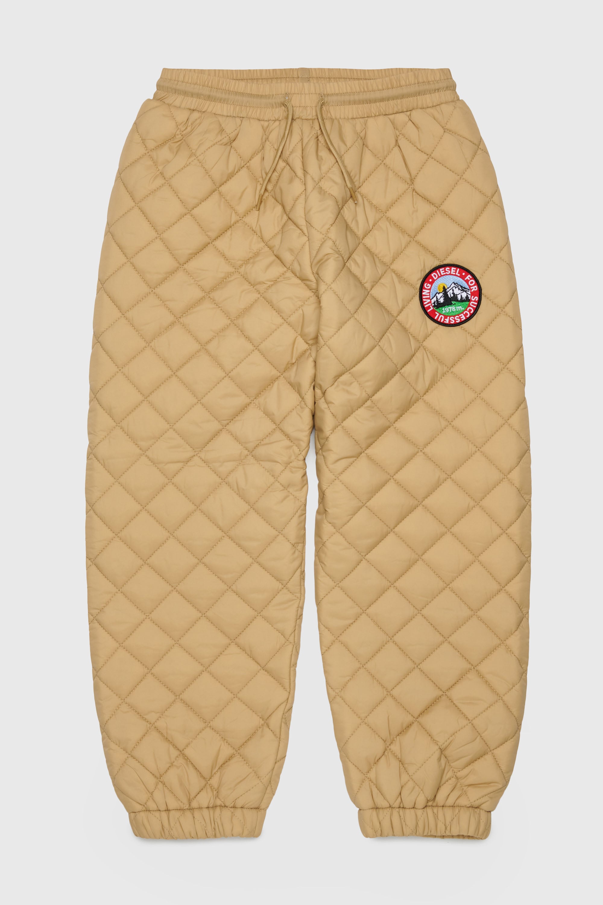 Diesel - PMONTY, Pantalon de surv&ecirc;tement matelass&eacute; en nylon, doublure coton Mixte in Marron - 1