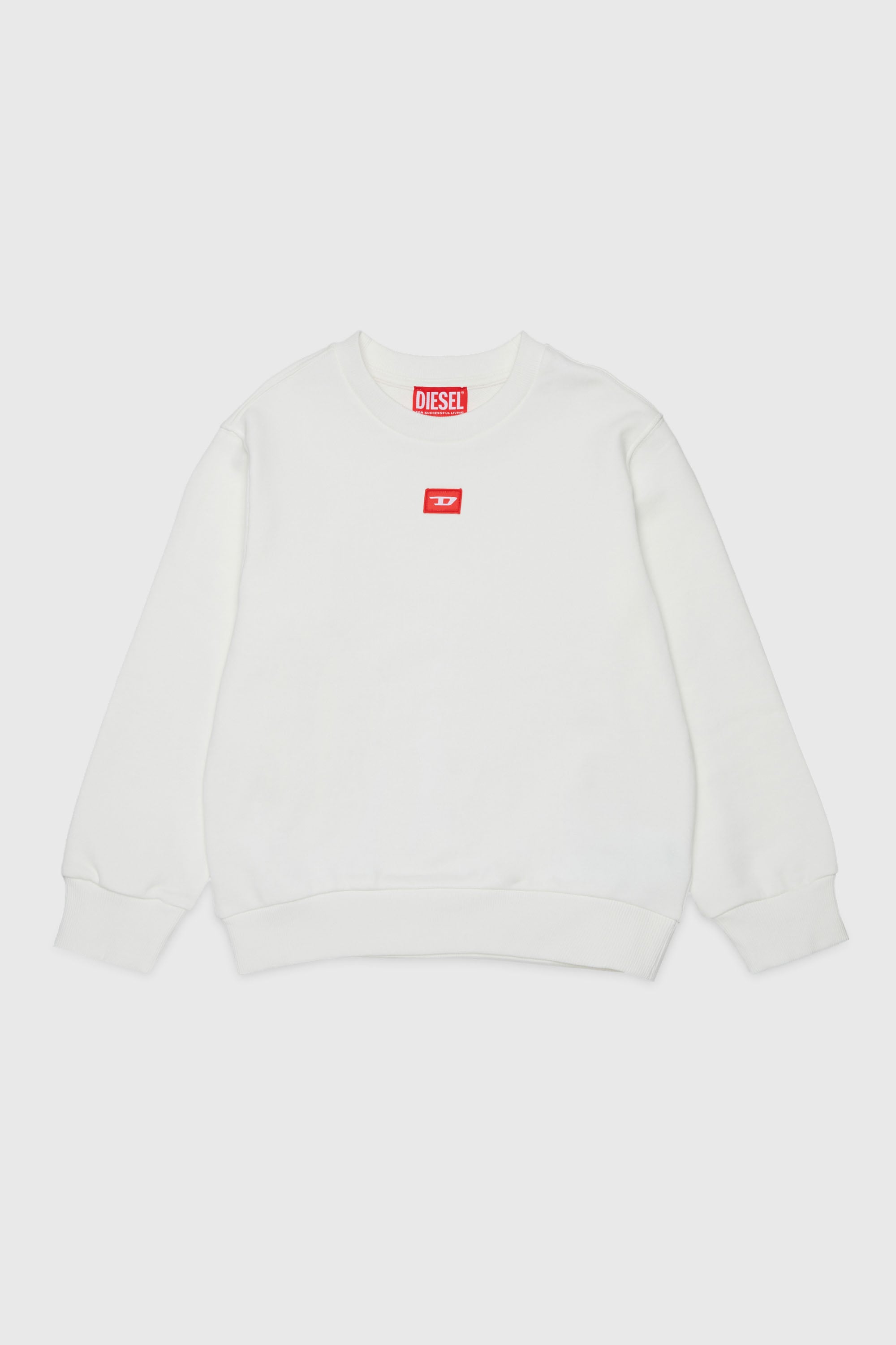 Diesel - SXGIN OVER, Sweat-shirt avec petit &eacute;cusson logo Mixte in Blanc - 1