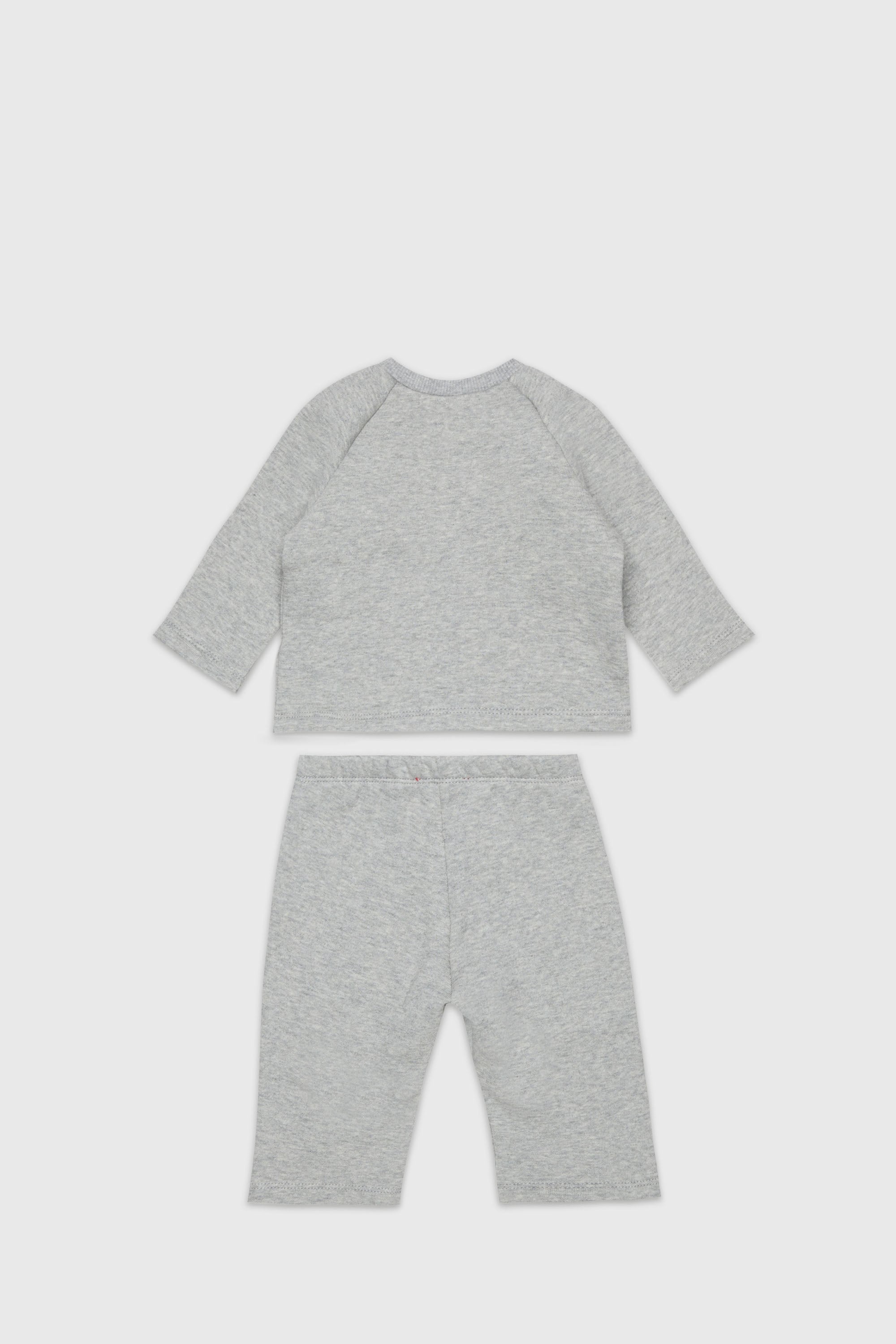 Diesel - SLUPY-SET-NB, Ensemble pour nouveau-n&eacute; avec imprim&eacute; logo Mixte in Gris - 2